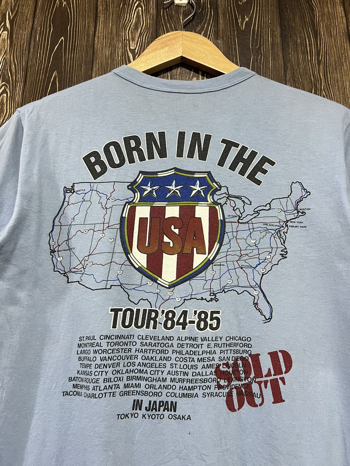 Band Tees × Vintage Vintage 80s Bruce Springsteen & The Streetband Tour Tshirt Size US M / EU 48-50 / 2 - 9 Thumbnail