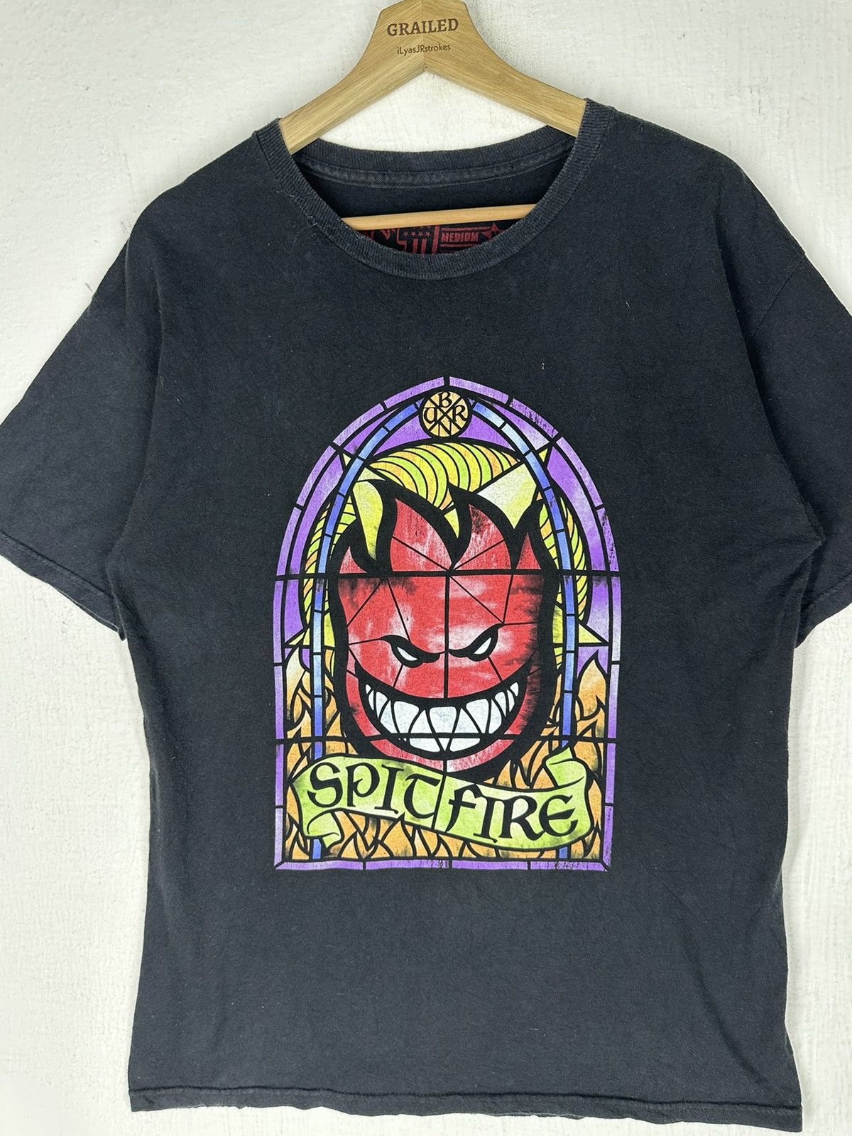 Vintage Vintage Spit Fire Skate Shirt Tee Size US M / EU 48-50 / 2 - 3 Thumbnail