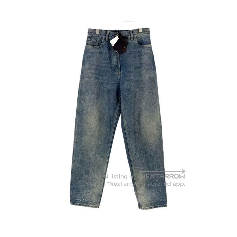Prada Prada Washed blue metal triangle jeans Size US 29 - 1 Thumbnail