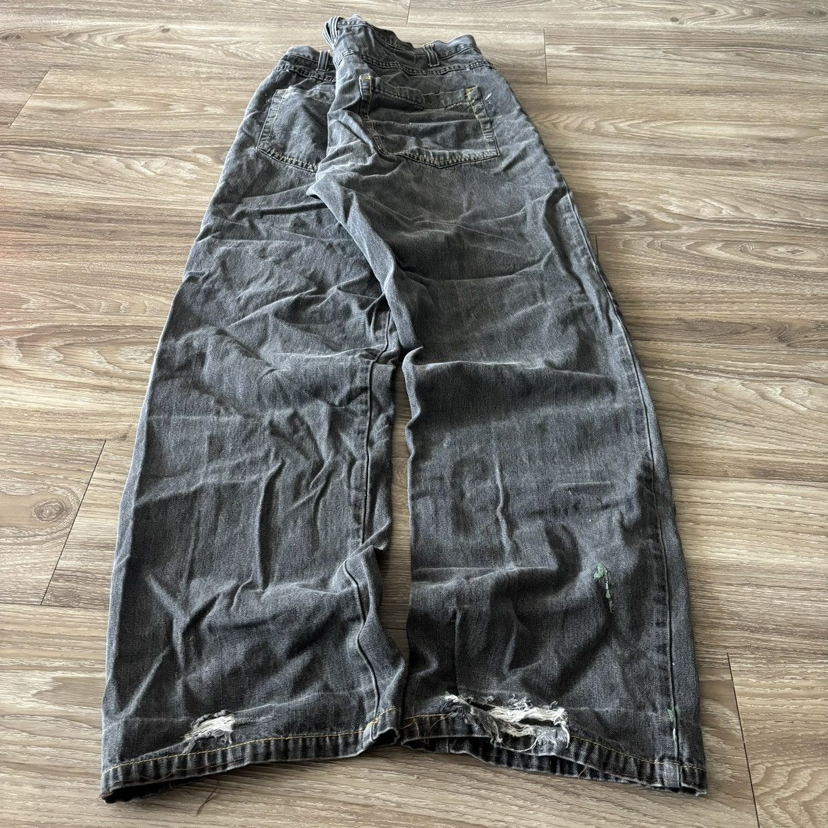 Vintage Crazy Vintage Y2K/2000s Baggy Faded Black Skater Style Denim Jeans! 38x34 Size US 38 / EU 54 - 4 Thumbnail