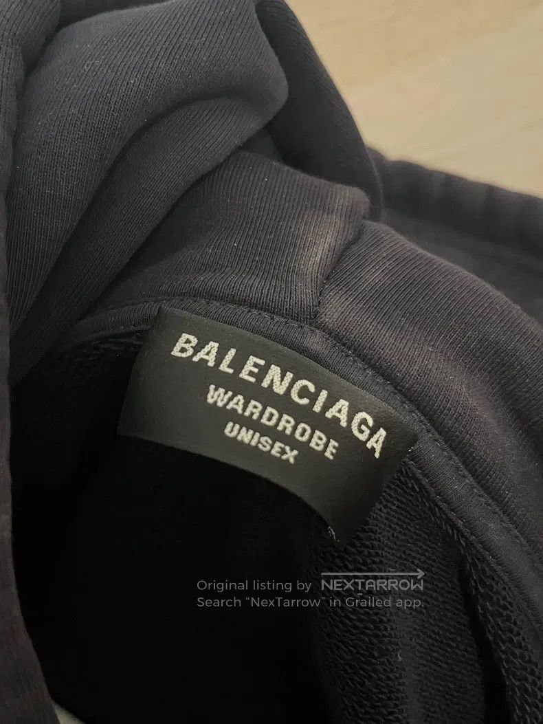 Balenciaga Balenciaga Classic Logo Dark Blue Hooded Sweatshirt Size US M / EU 48-50 / 2 - 3 Thumbnail
