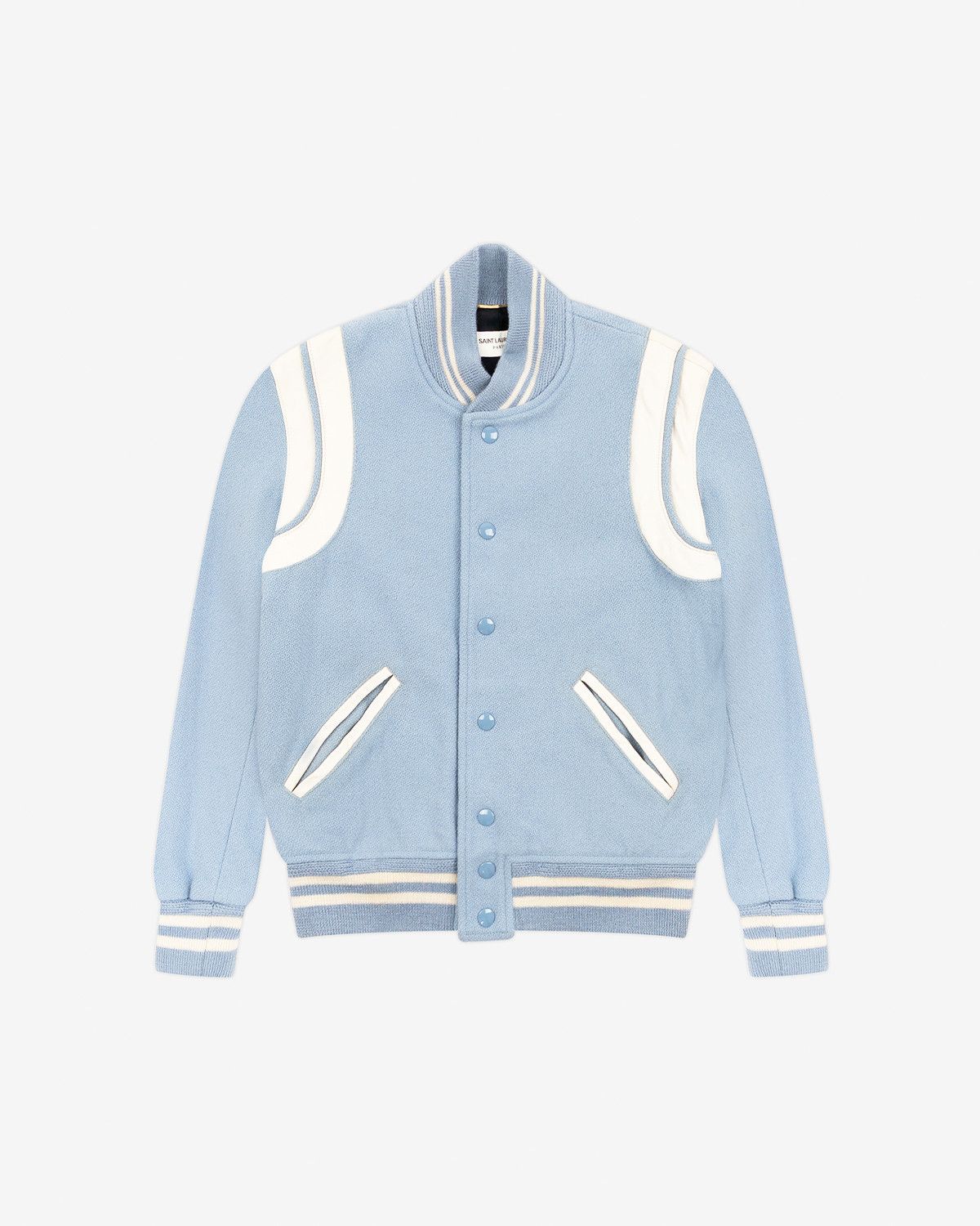 Saint Laurent Paris Baby Blue Teddy Jacket Women's (FW15) Size XS / US 0-2 / IT 36-38 - 1 Thumbnail
