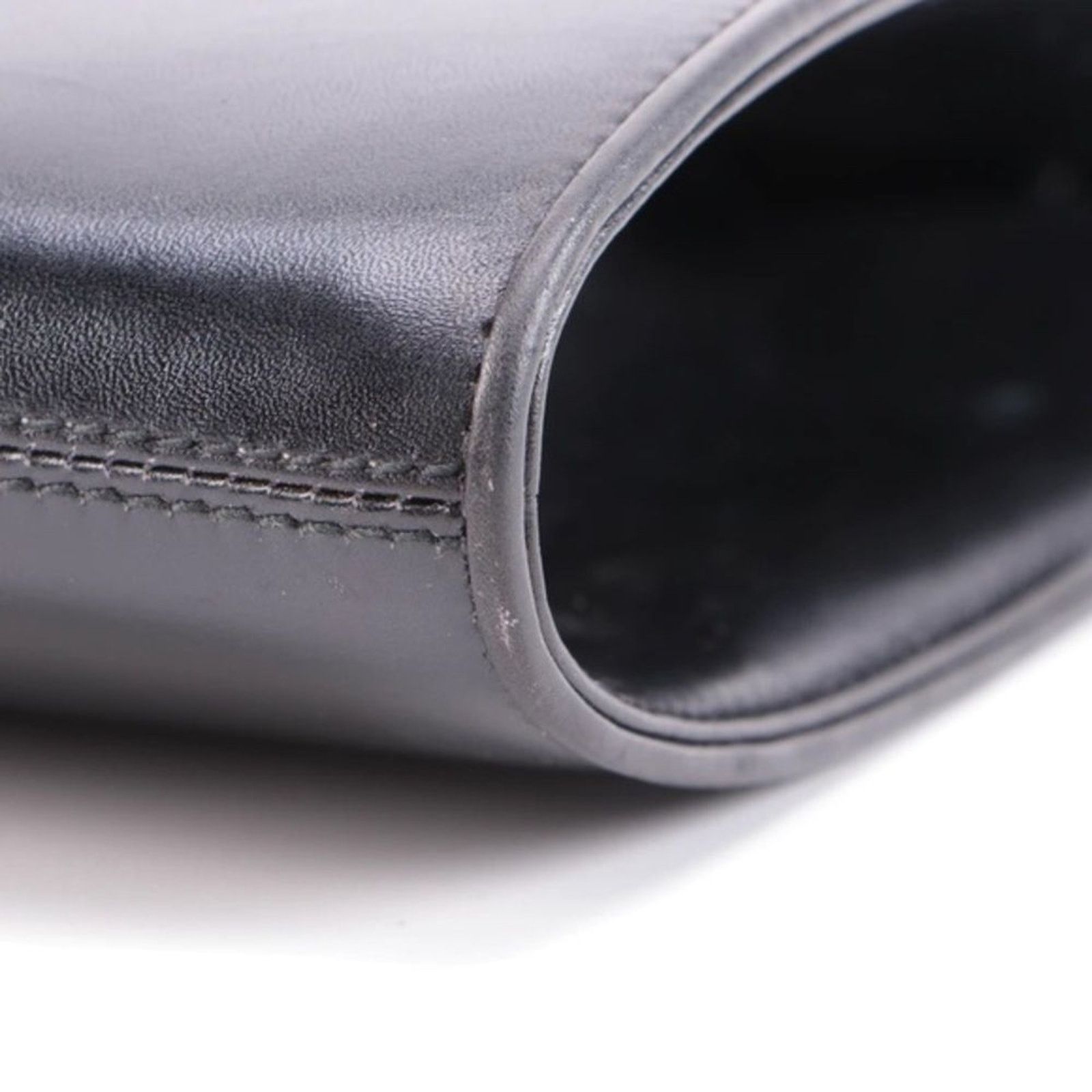 Gucci GUCCI Vintage Black Leather Clutch Convertible Crossbody Size ONE SIZE - 11 Thumbnail