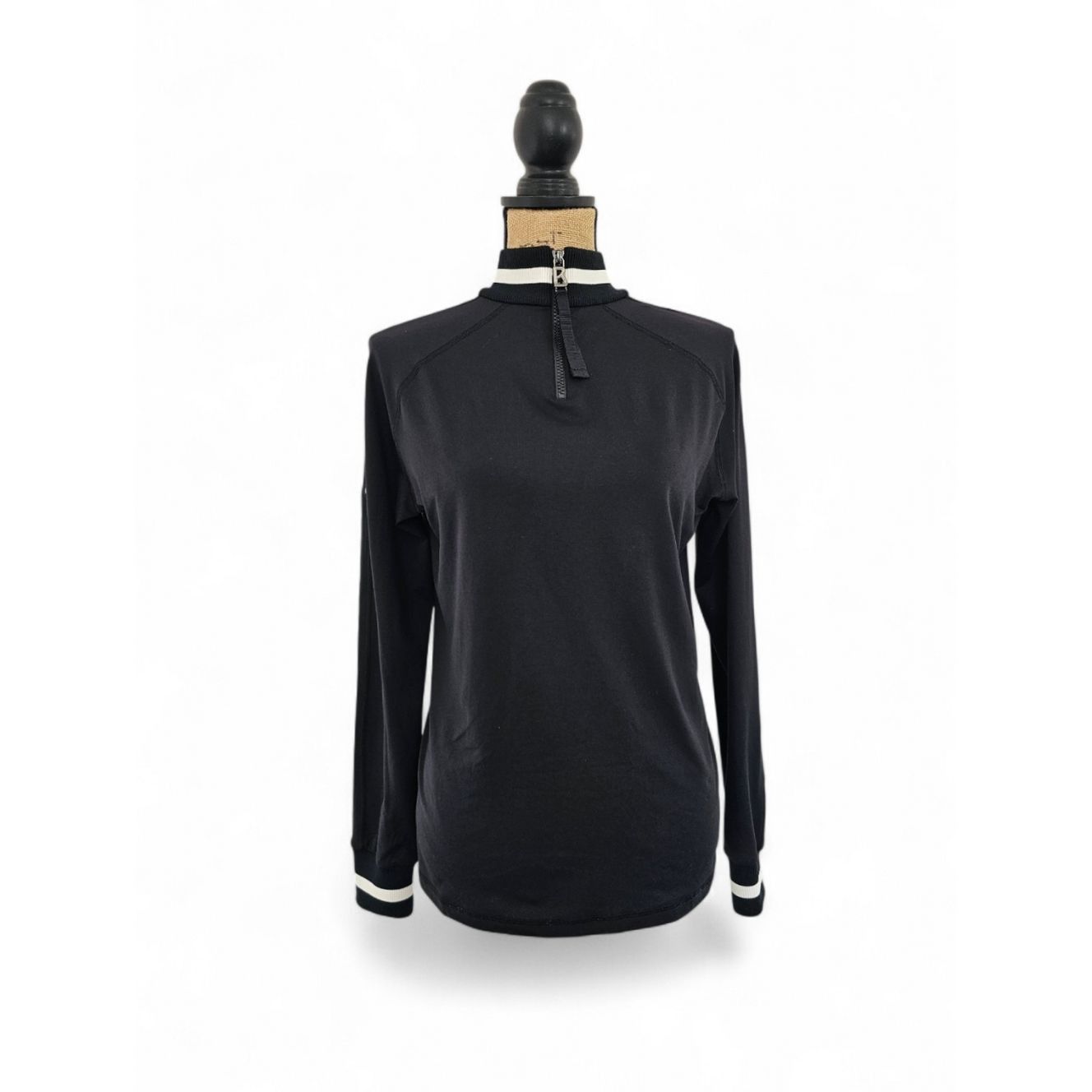 Bogner Bogner Madeline First Black Long-Sleeve Zip-Neck Top with W Size M / US 6-8 / IT 42-44 - 4 Thumbnail
