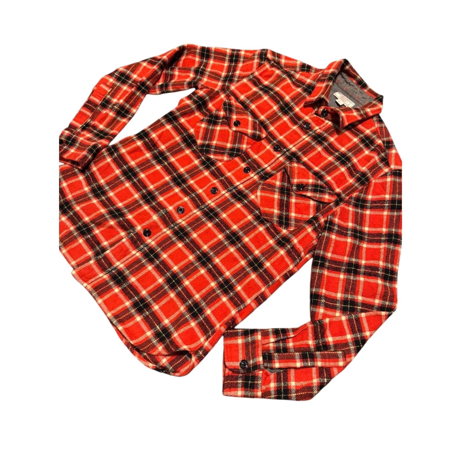 Wallace & Barnes Wallace & Barnes Heavyweight Flannel Shirt Plaid Men S Regular Cotton Multicolor Long Sleeve Button-Up with Pockets Size US S / EU 44-46 / 1 - 4 Thumbnail