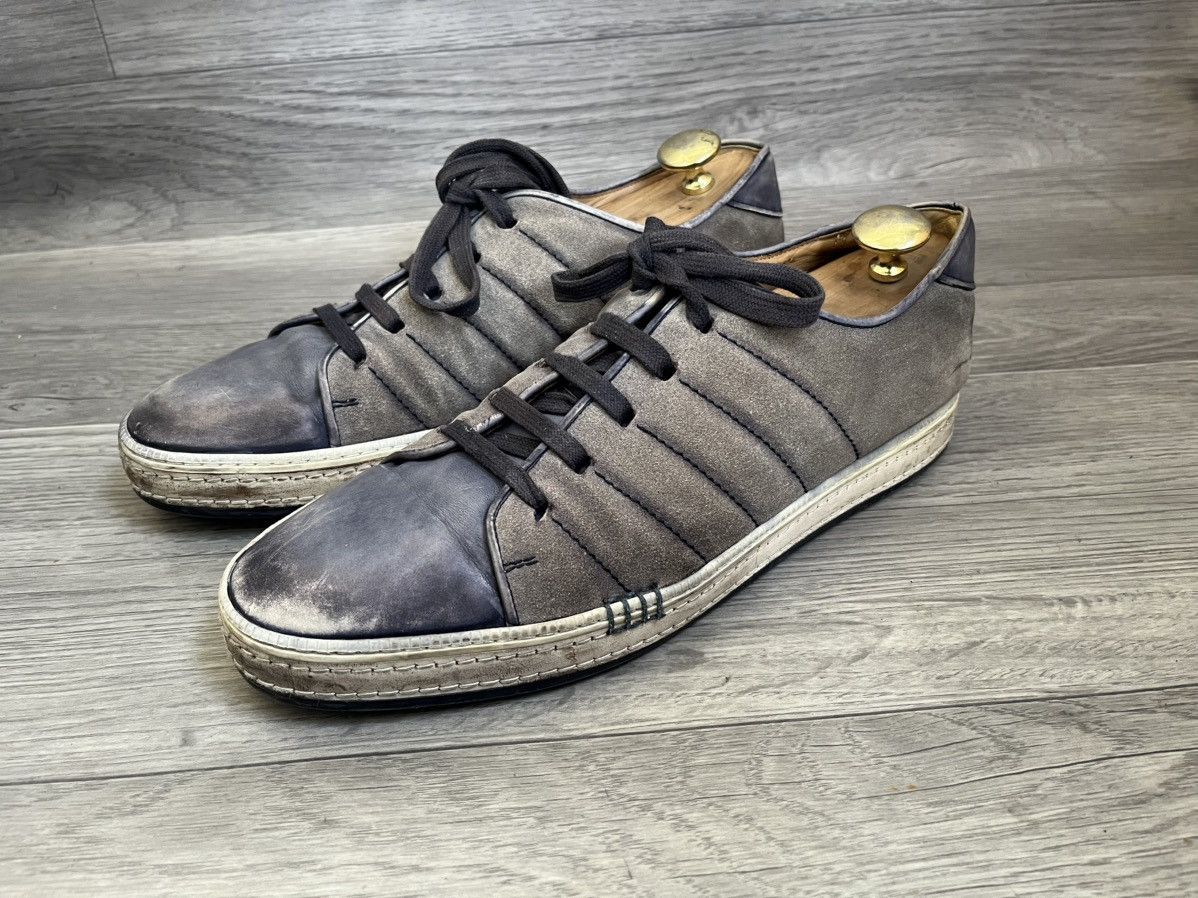 Berluti Berluti playfield grey patina sneakers sz 11 Size US 12 / EU 45 - 1 Thumbnail