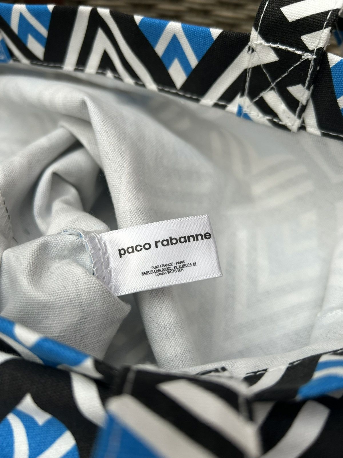 Paco Rabanne Geometric Print Tote Bag
