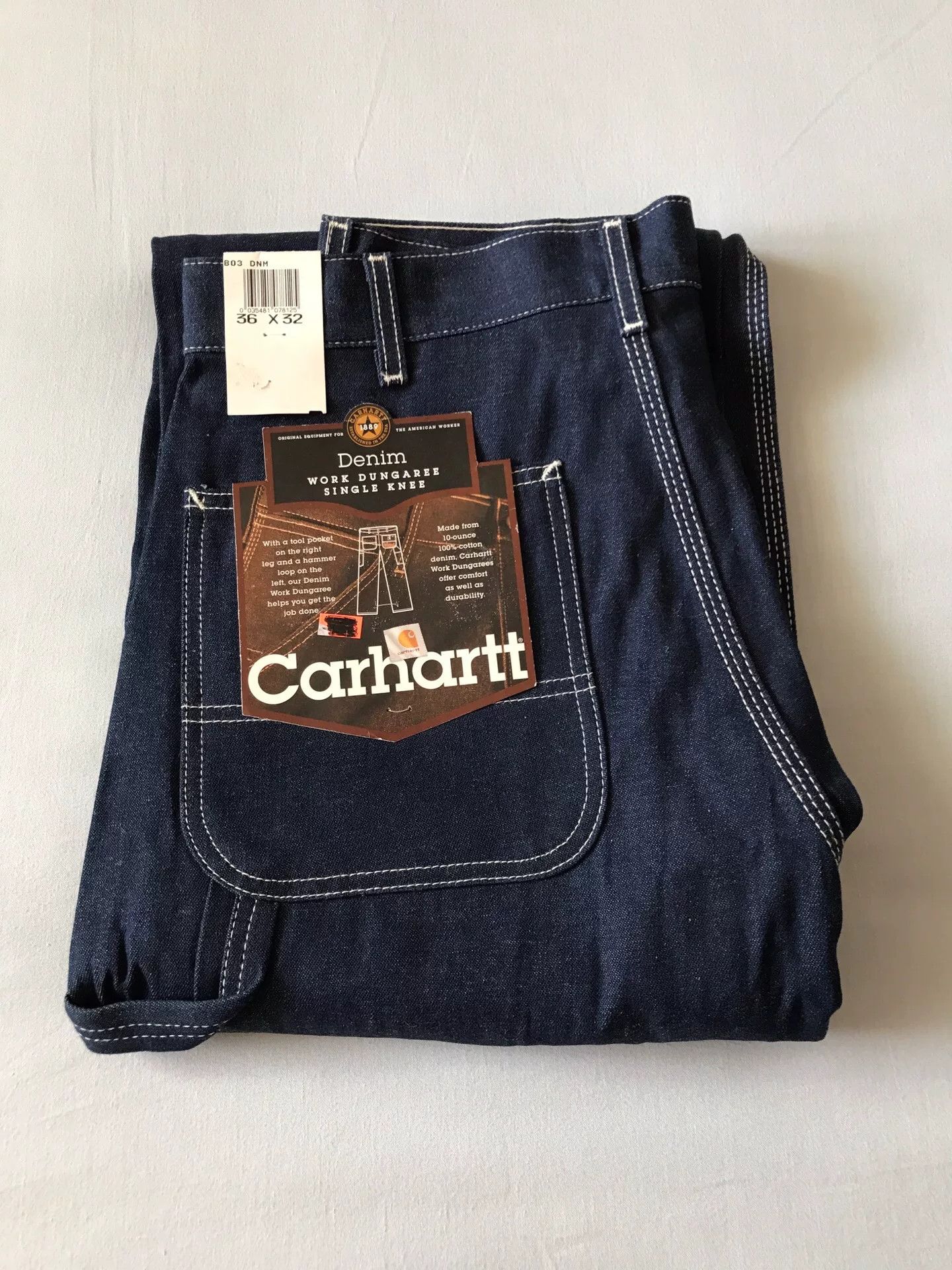 Carhartt Carhartt B03 W36L32 Denim Work Pants Size US 36 / EU 52 - 1 Thumbnail