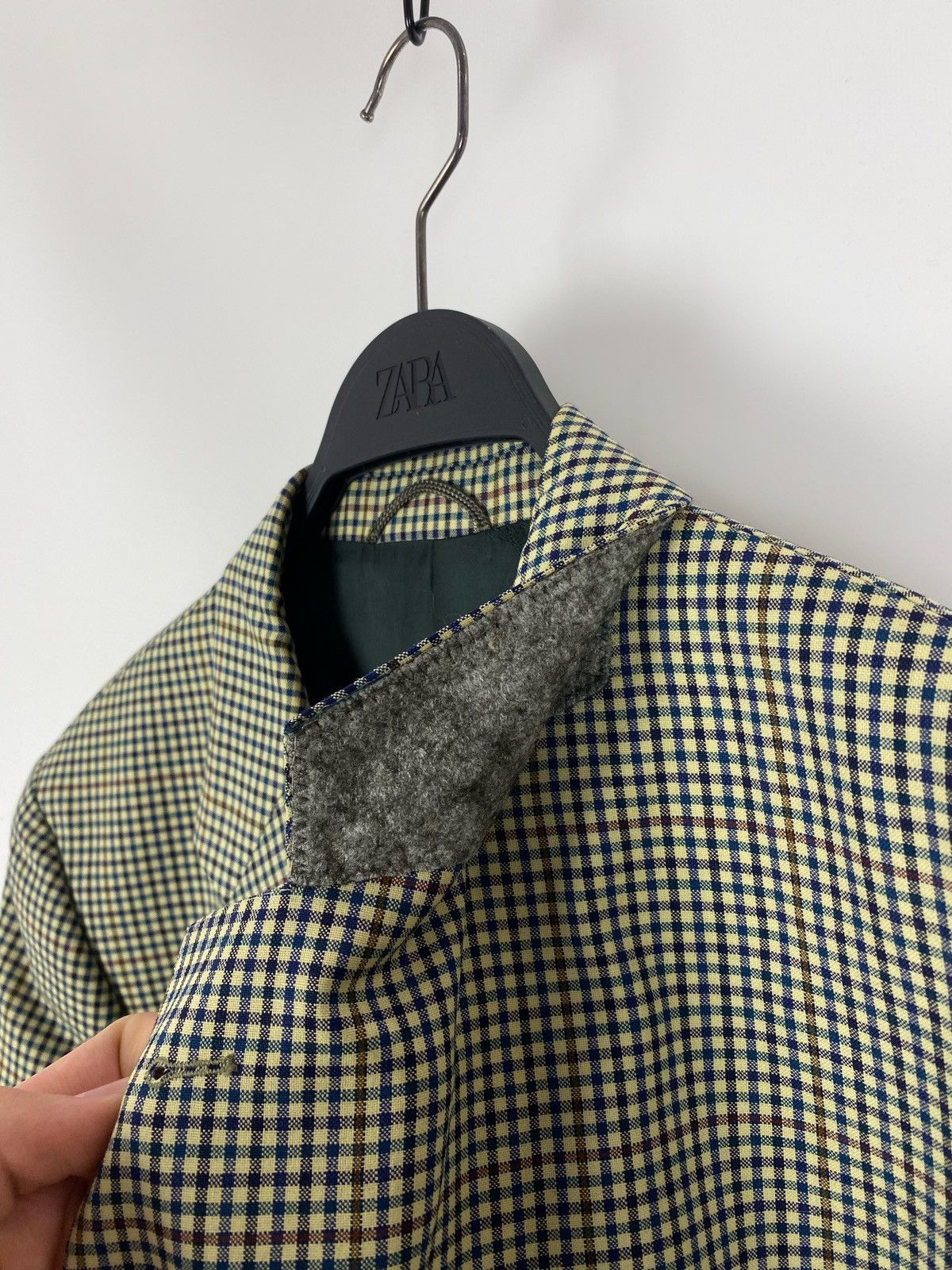 Burberry 1990’s Vintage Burberrys Check Wool Blazer Jacket Size 52S - 6 Thumbnail