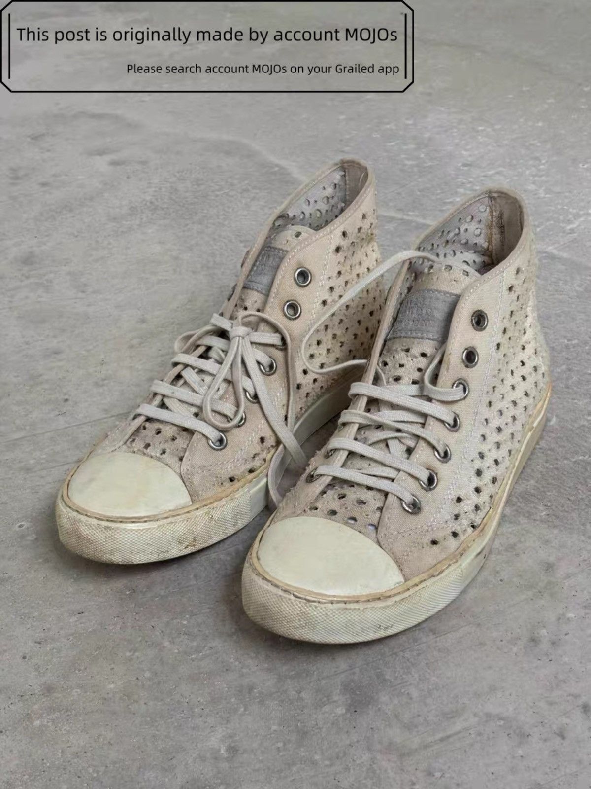 Maison Margiela Sz 43 Maison Margiela 00s Distressed Hole Hi-top mojos181 Size US 10 / EU 43 - 1 Thumbnail