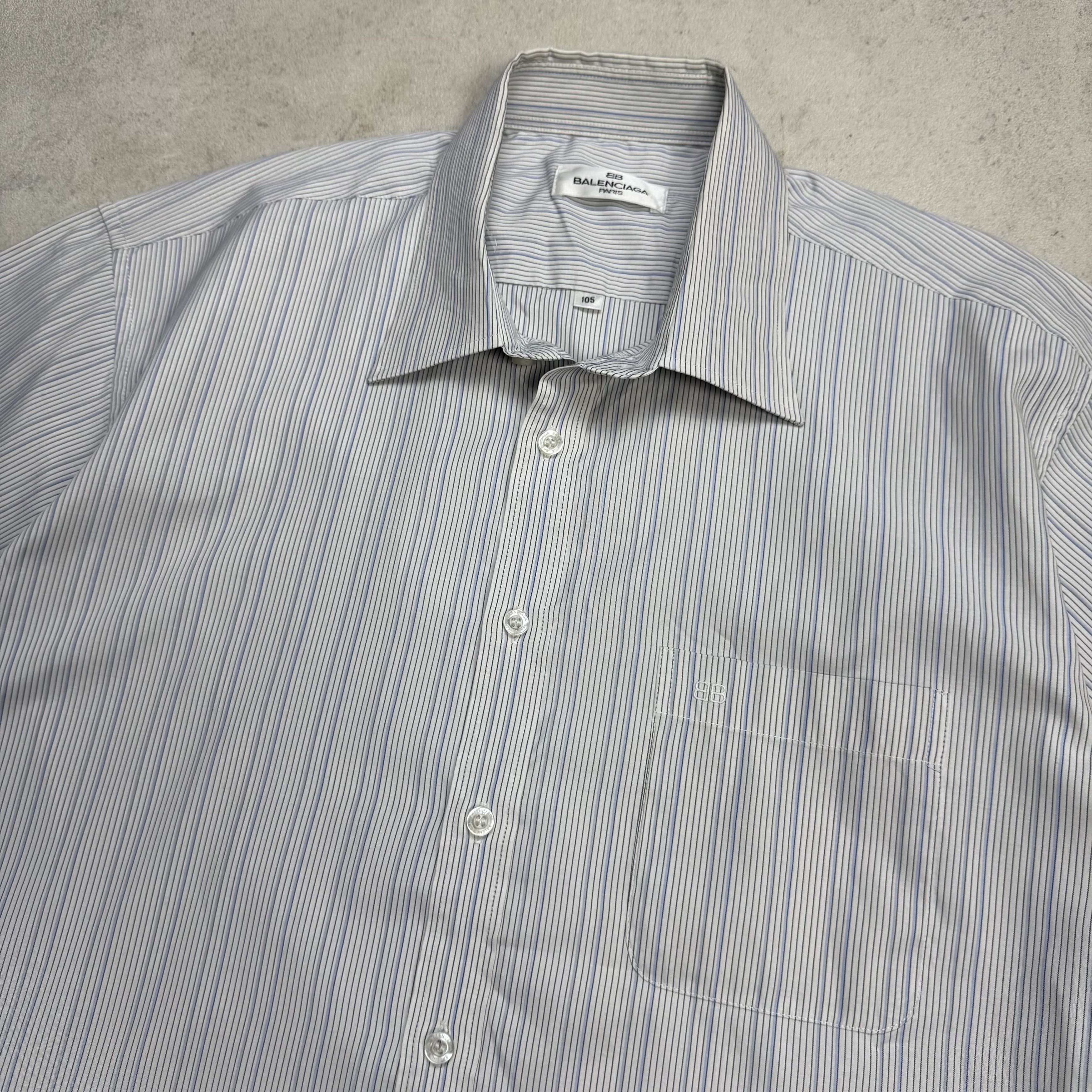 Balenciaga Vintage Balenciaga Striped Shirt Size US L / EU 52-54 / 3 - 3 Thumbnail