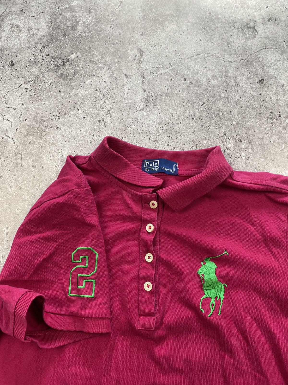 Polo Ralph Lauren × Vintage Polo Ralph Lauren Polo T-Shirt Pink Chief Keef Style Size L / US 10 / IT 46 - 4 Thumbnail