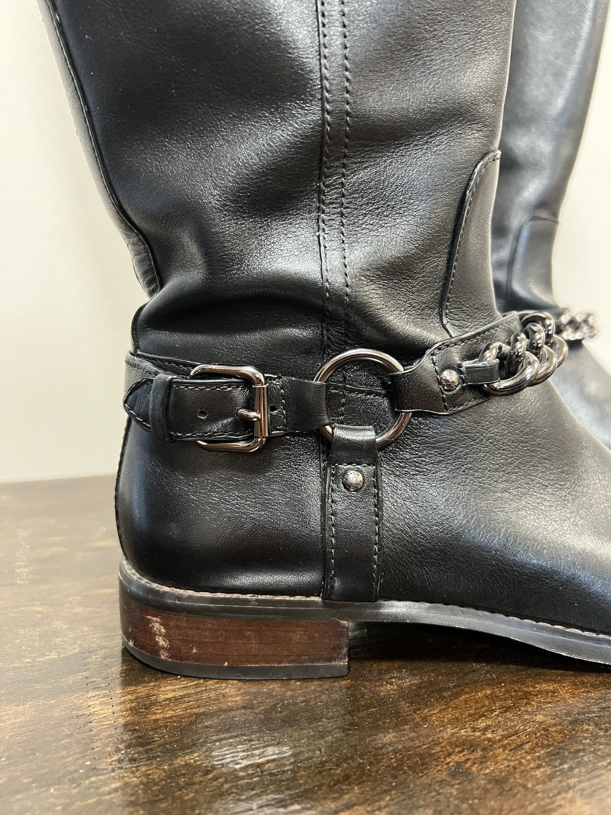 Coach Coach “Mabel” | Y2K Black Leather Chain Harness Riding Boots Size US 7 / IT 37 - 4 Thumbnail
