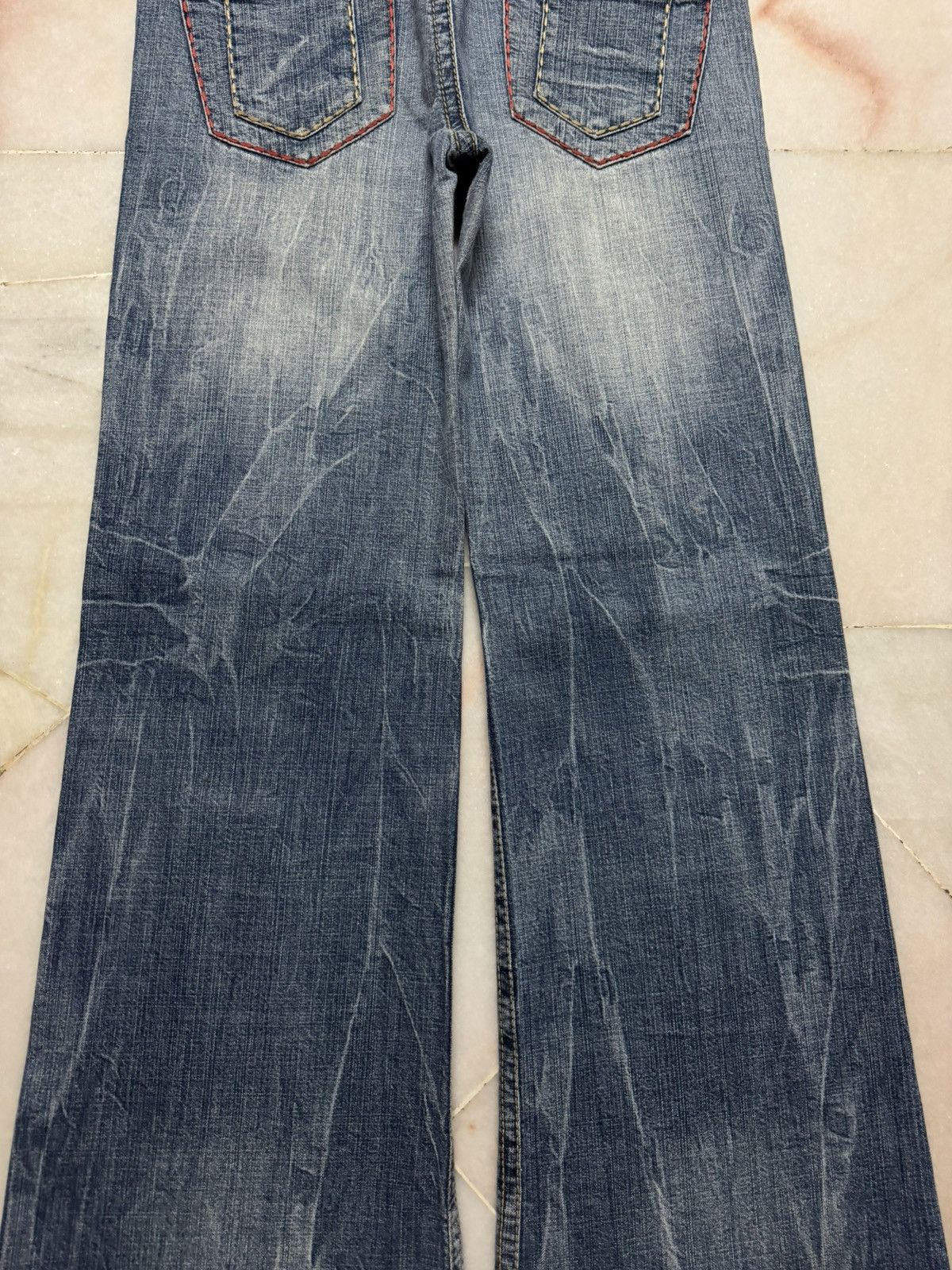 Tornado Mart 💥BAGGY FLARE INSANE💥90's JAPANESE WHISKER BELL BOTTOM JEANS Size US 29 - 16 Thumbnail