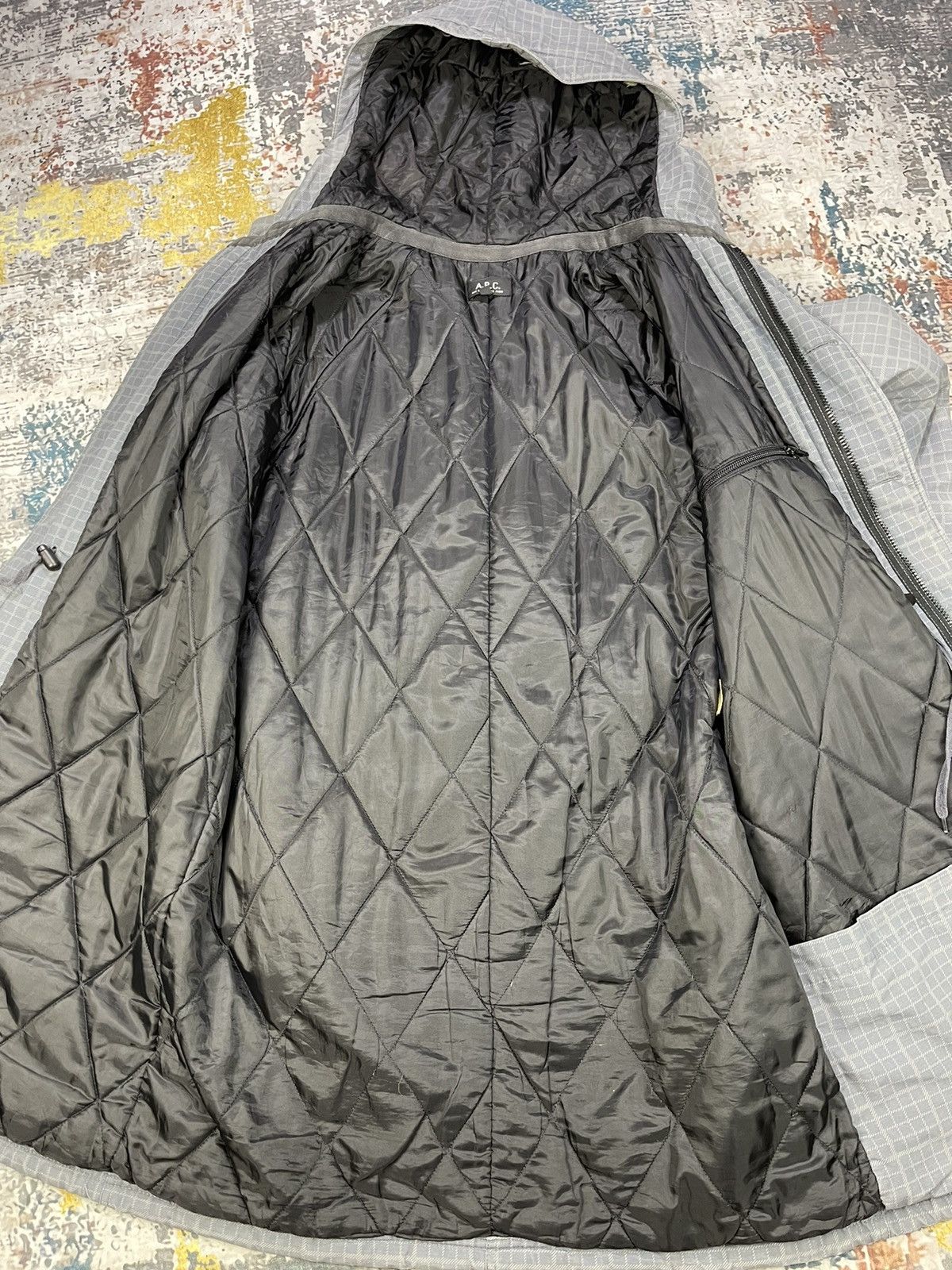 A.P.C. A.P.C Canadian Winter Coat Checked Grey Mod Jackets Size US M / EU 48-50 / 2 - 12 Thumbnail