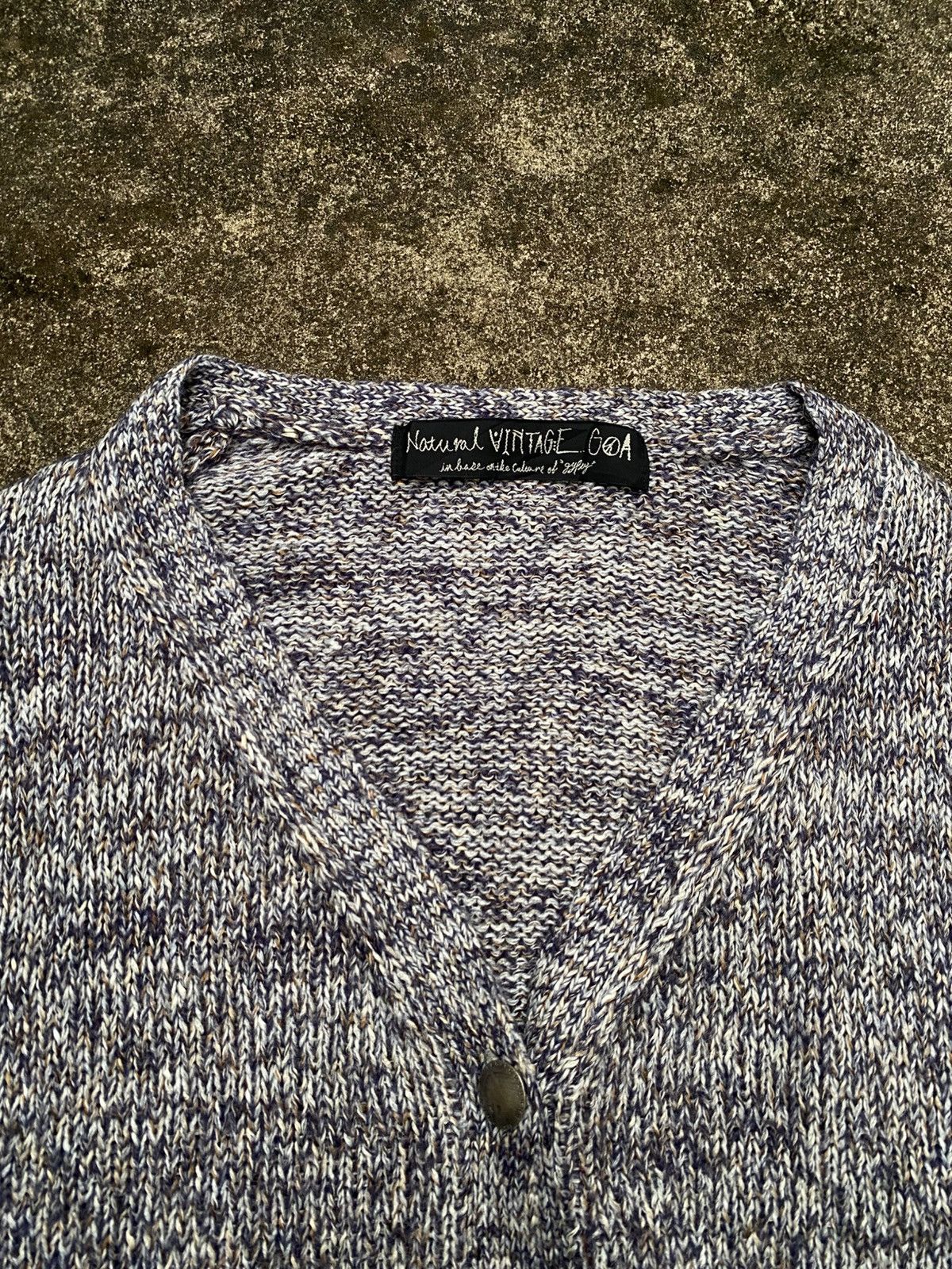 If Six Was Nine × Japanese Brand × Le Grande Bleu (L.G.B.) NATURAL VINTAGE G.O.A CARDIGAN Size ONE SIZE - 4 Thumbnail