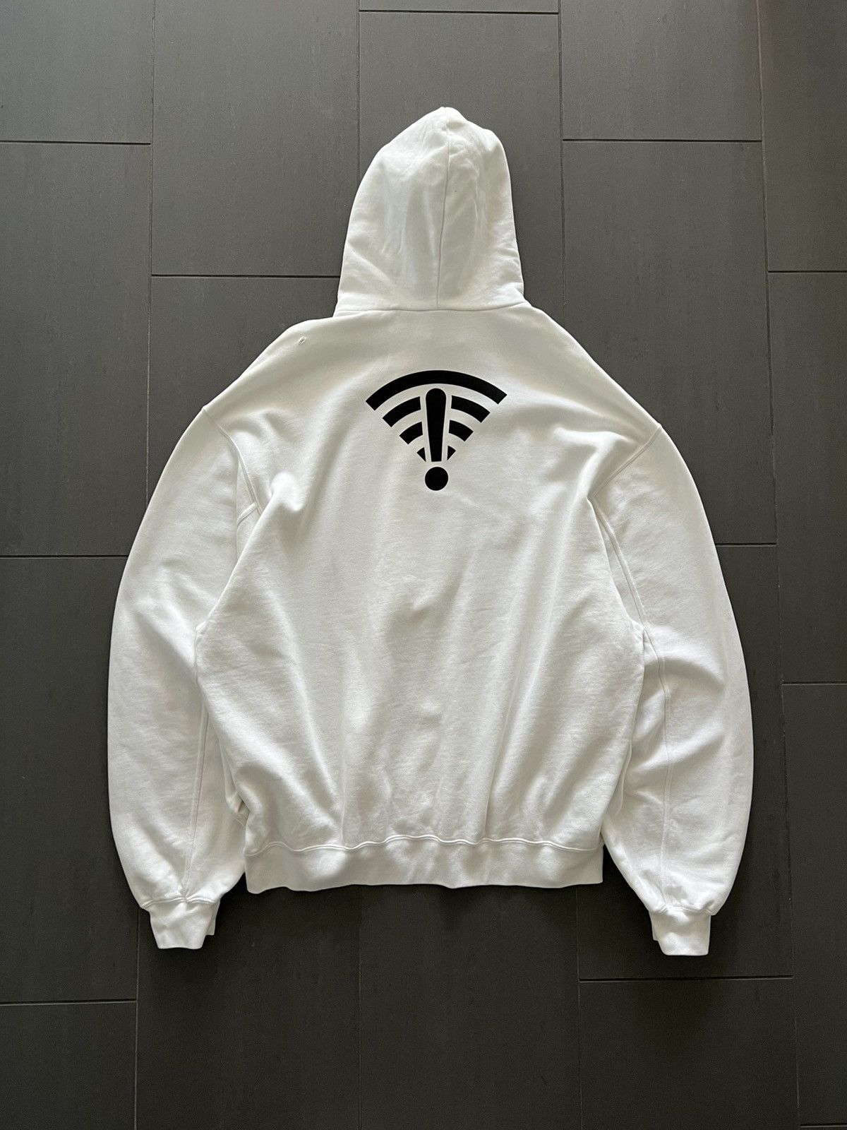 Balenciaga Up Arrow WIFI ! Ultra Oversized Dropped Shoulder Hoodie Size US XL / EU 56 / 4 - 4 Thumbnail