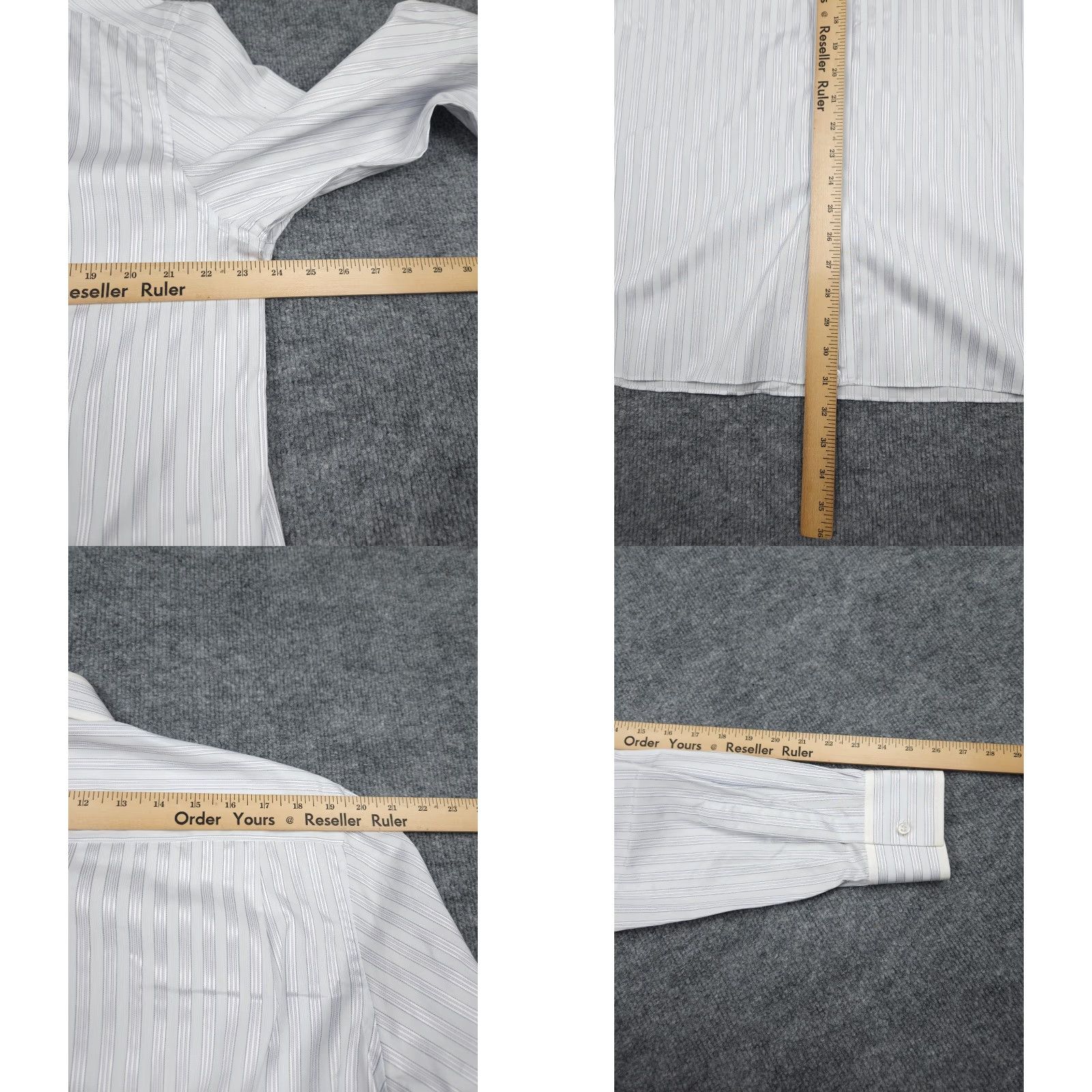 Vintage MAROL Bologna Dress Shirt Mens 40 Striped Button Up 15 3/4 Italy Cotton Shirt Size 40R - 8 Thumbnail