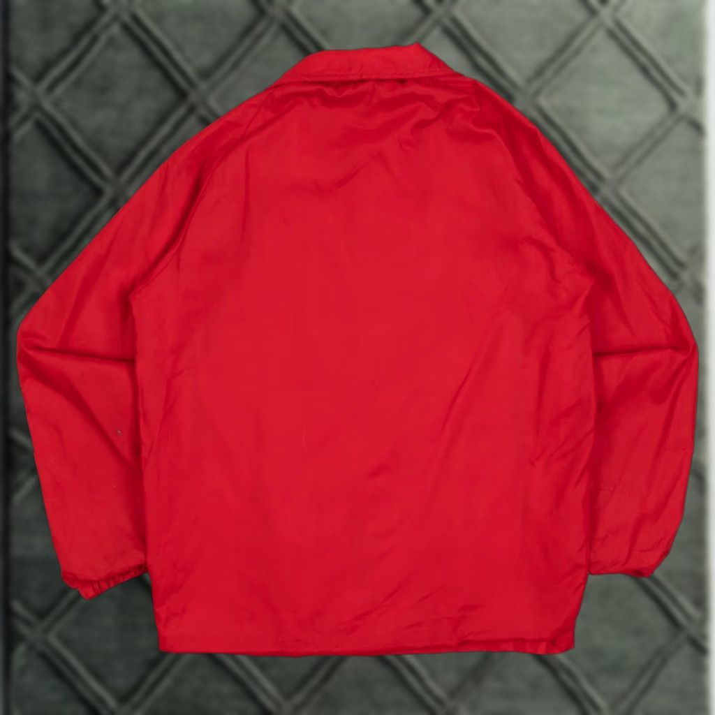 Levi's VINTAGE Levi's Ohatchee Coach Jacket Women's Red 80s X-Small Short Nylon Jacket Size XL / US 12-14 / IT 48-50 - 1 Thumbnail