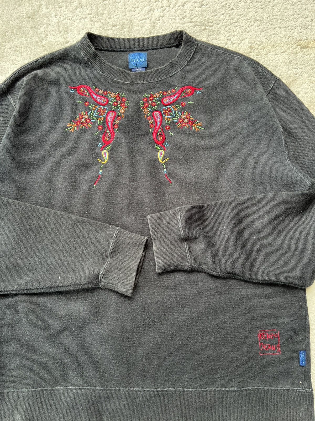 Kenzo × Vintage Vintage Kenzo Sweatshirt flower butterfly’s embroidery Size US M / EU 48-50 / 2 - 6 Thumbnail