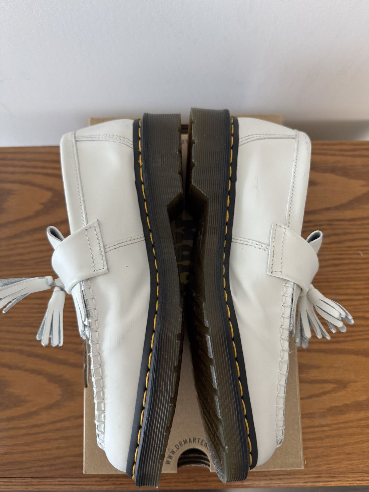 Dr. Martens Dr. Marten Adrian Yellow Stitch Leather Tassel Loafers Size US 9 / EU 42 - 5 Thumbnail