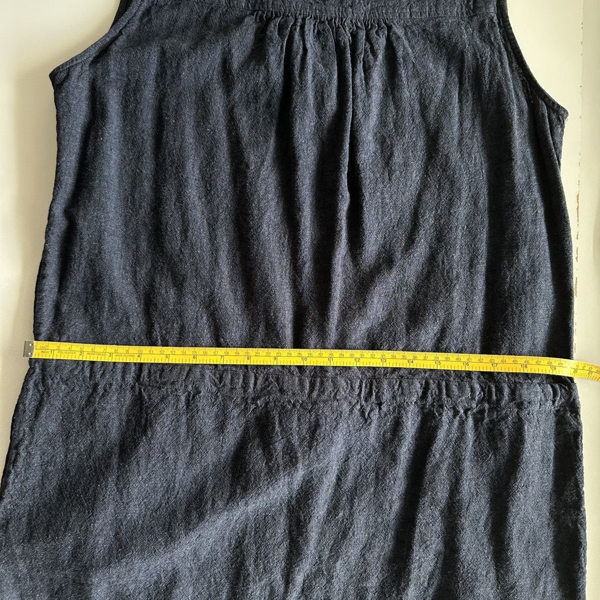 Roots Roots Linen Navy Sleeveless Dress Drawstring Waist Medium Size M / US 6-8 / IT 42-44 - 12 Thumbnail