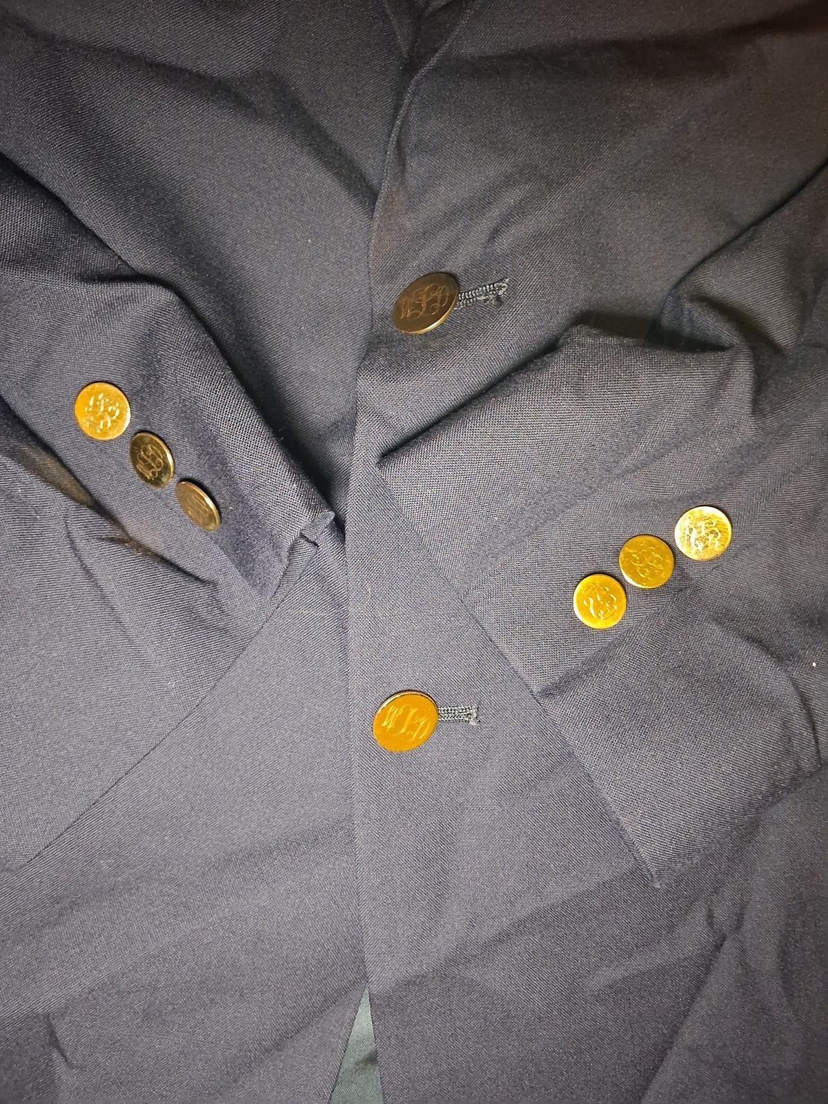 Hart Schaffner Marx Hart Schaffner Marx Blazer Mens 48R Navy Gold Buttons Wool Size 48R - 6 Thumbnail