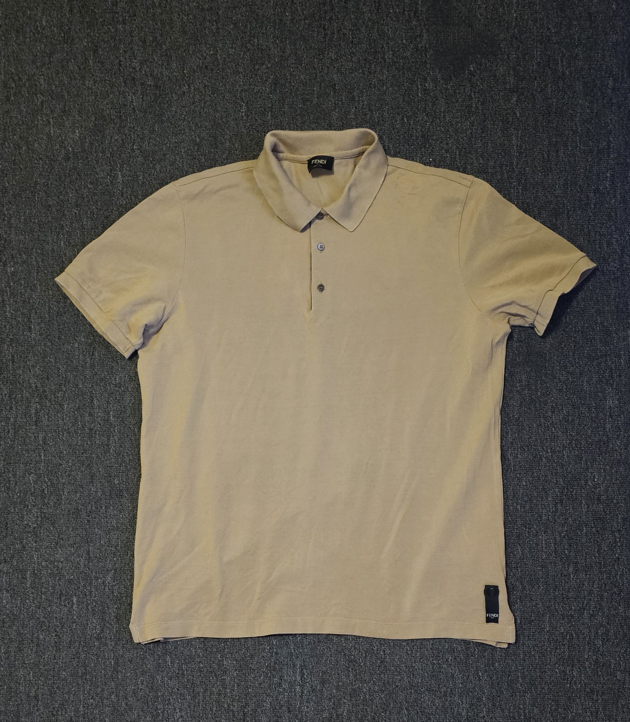 FENDI Men's Khaki Polo Shirt Size XL