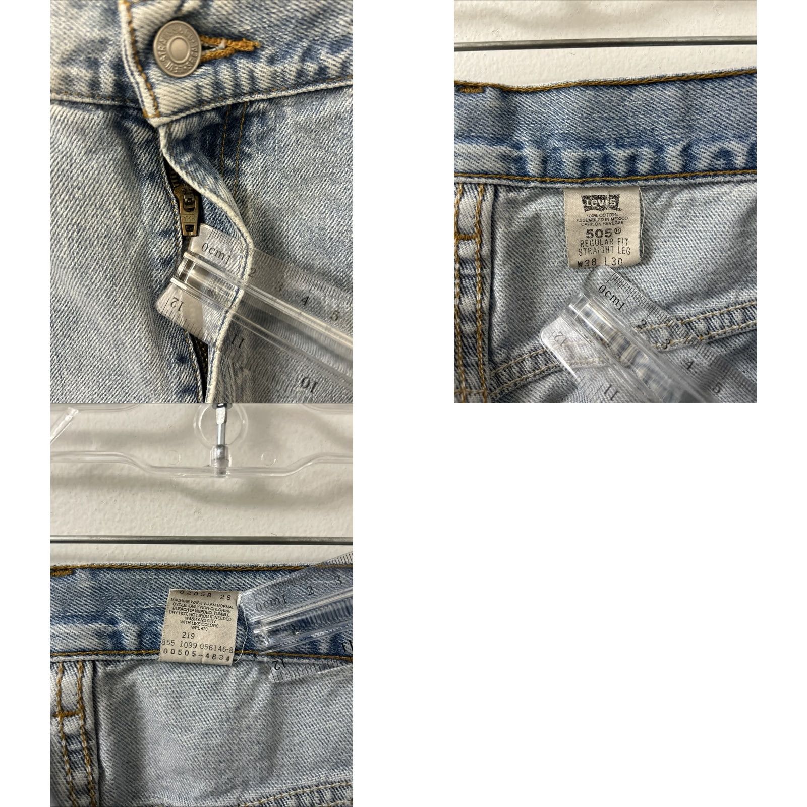 Levi's VTG Levi's 505 Jeans Mens 36x30 Blue Light Wash Regular Fit Straight Levi's 505 Jeans Mens 36x30 Blue Light Wash Regular Fit Straight Leg Denim Size US 36 / EU 52 - 9 Thumbnail