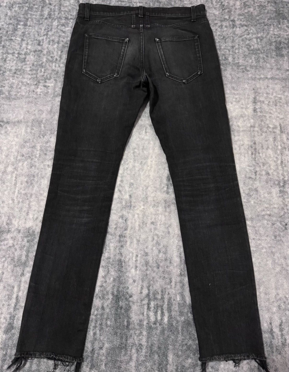Saint Laurent Paris Saint Laurent (SLP) 16FW Distressed Frayed Hem Denim Jeans Size US 31 - 2 Thumbnail