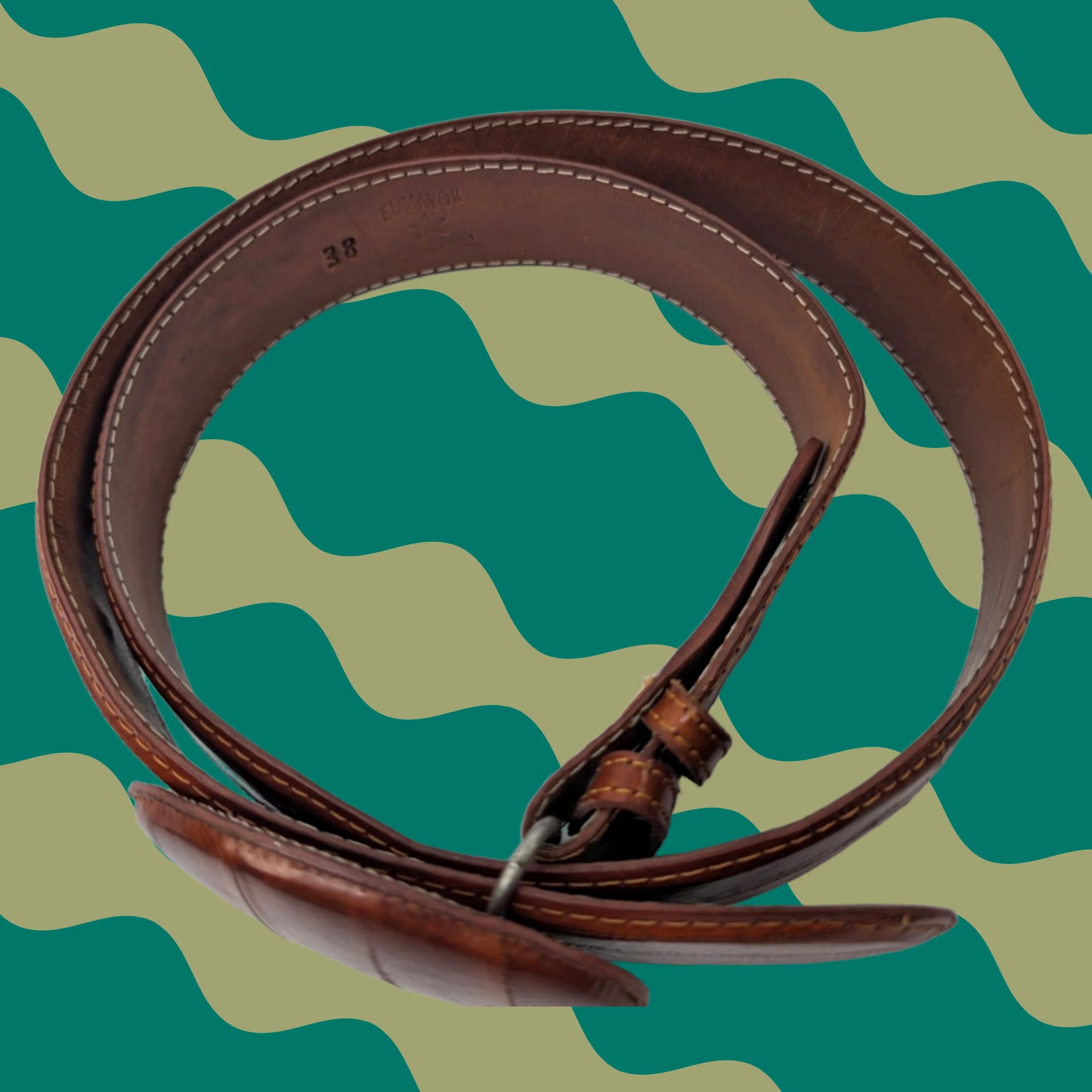 小物 00s oakley skull buckle belt y2k brown $_12.JPG?set_id=880000500F