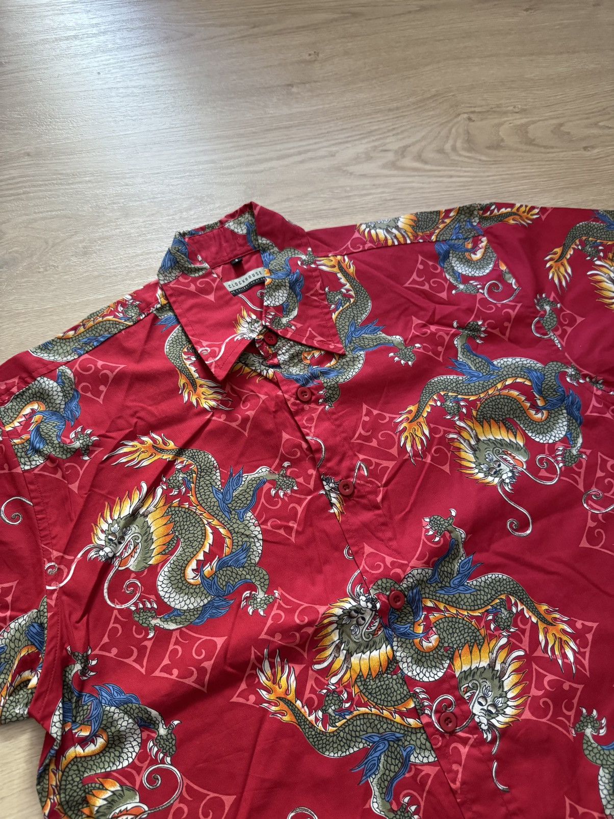 Vintage Vintage 00’s Clockhouse y2k Dragon Japanese Over Print Shirt Size US M / EU 48-50 / 2 - 2 Thumbnail