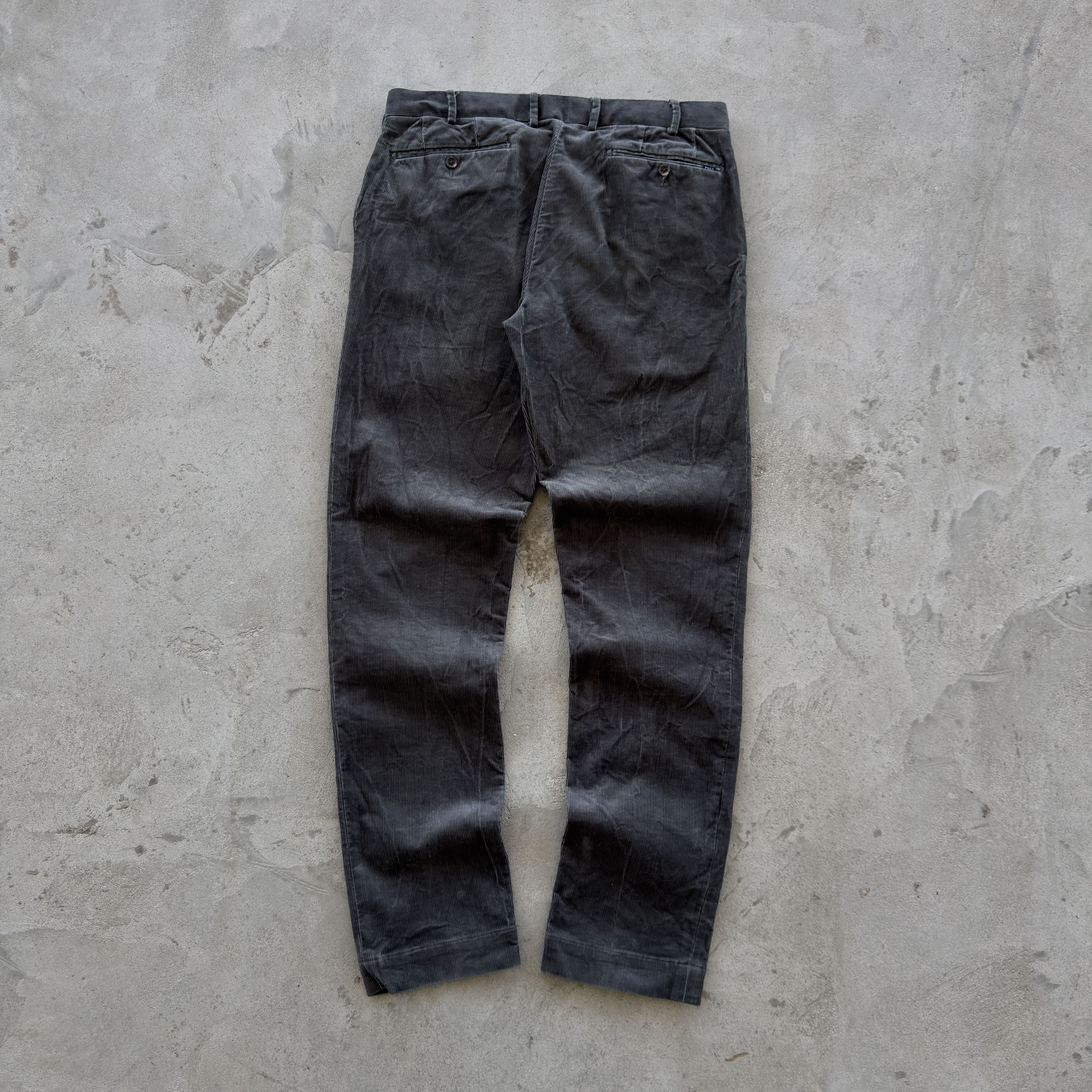 Polo Ralph Lauren Polo Ralph Lauren Gray Corduroy Stretch Slim Fit Pants 33x34 Size US 33 - 1 Thumbnail