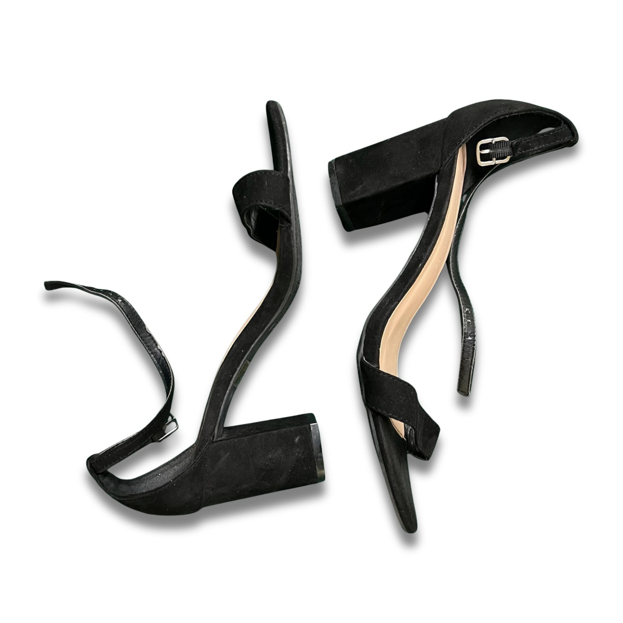 Other WILD DIVA Black Strappy Block Heels Open Toe Size 8.5 Made I Size US 8.5 / IT 38.5 - 3 Thumbnail