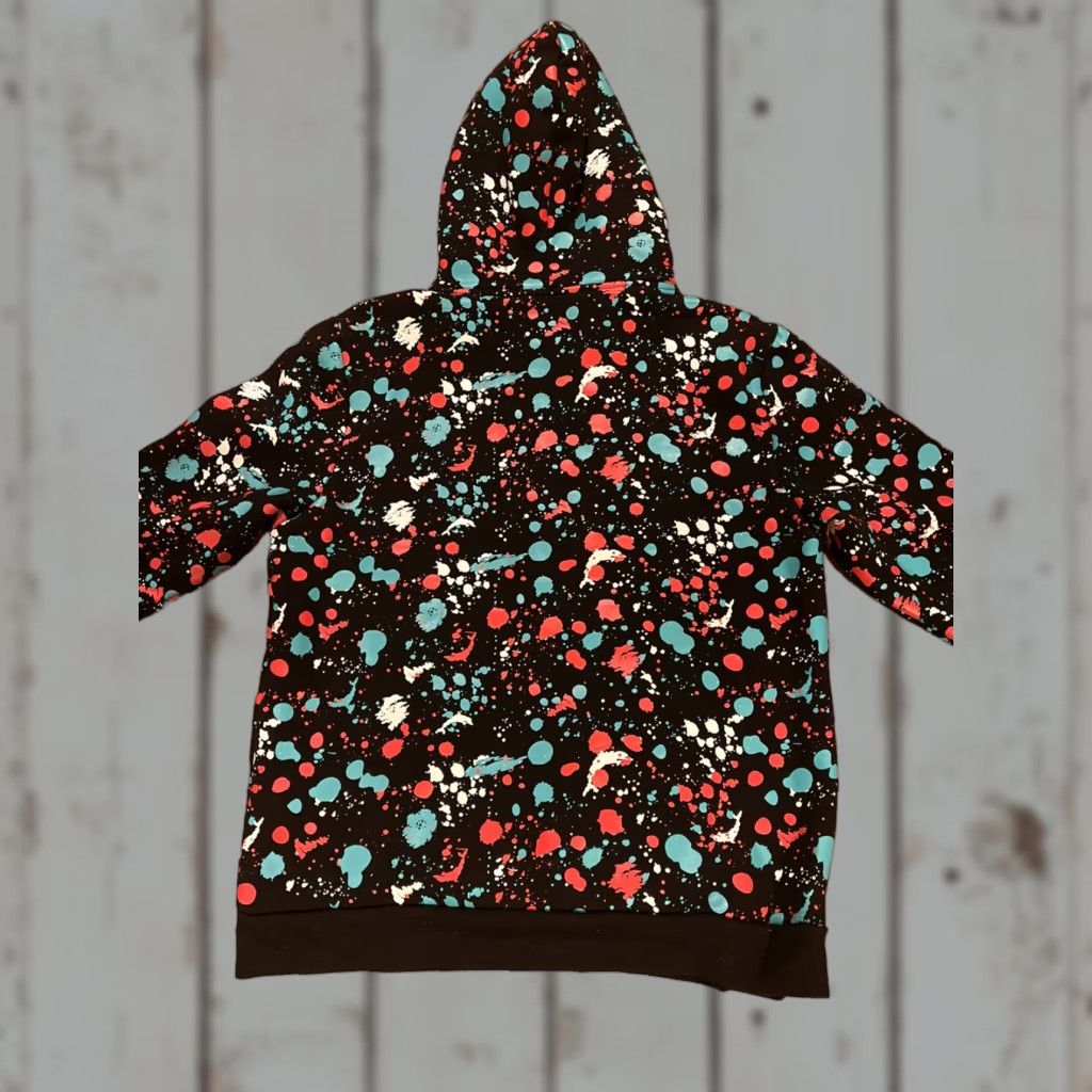 Pinko VINTAGE Pink Dolphin Splatter Hoodie XL Men Pullover Black Size US XL / EU 56 / 4 - 1 Thumbnail