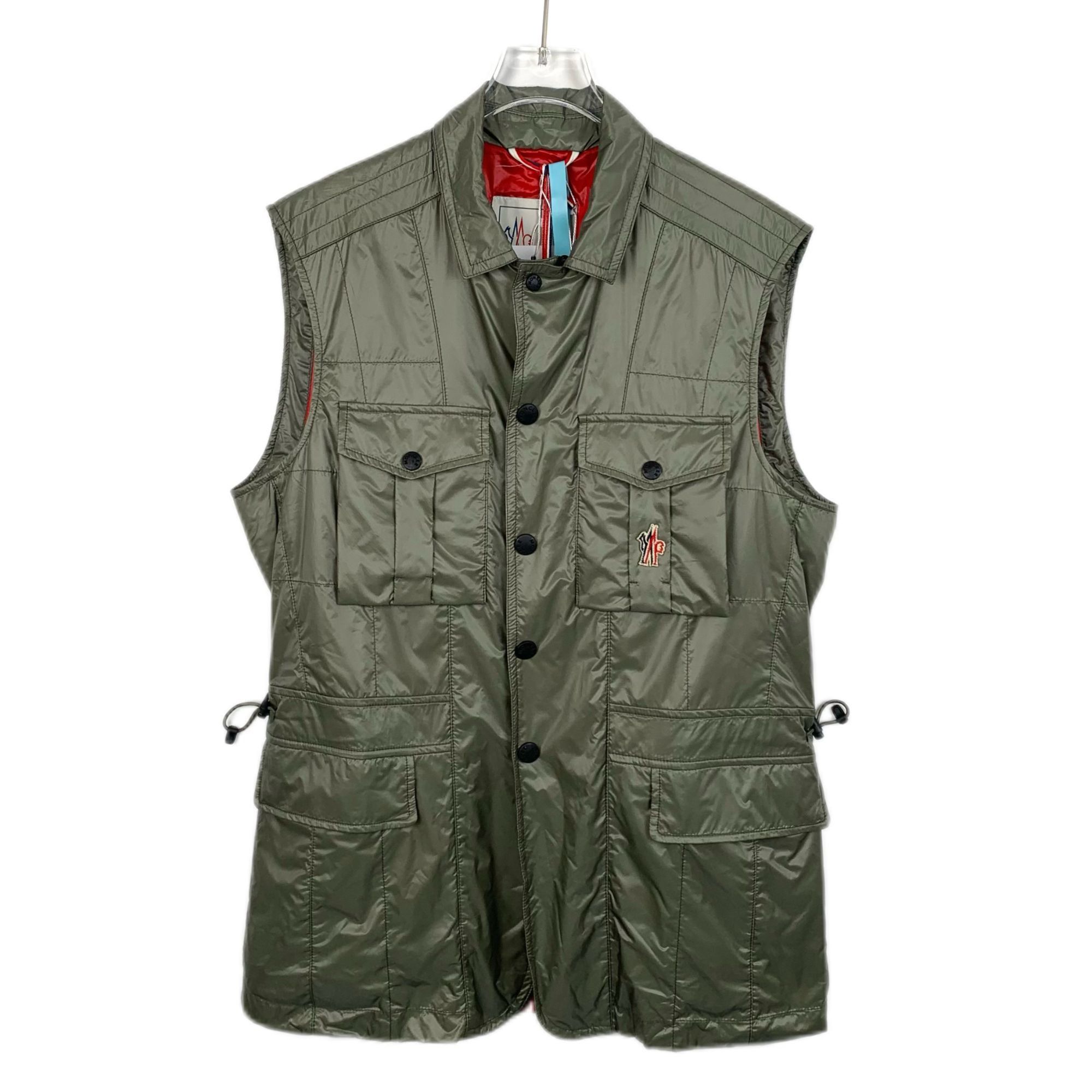 Moncler [Moncler] Military Green Embroidered Logo Notch Lapel Down V Size US L / EU 52-54 / 3 - 1 Thumbnail
