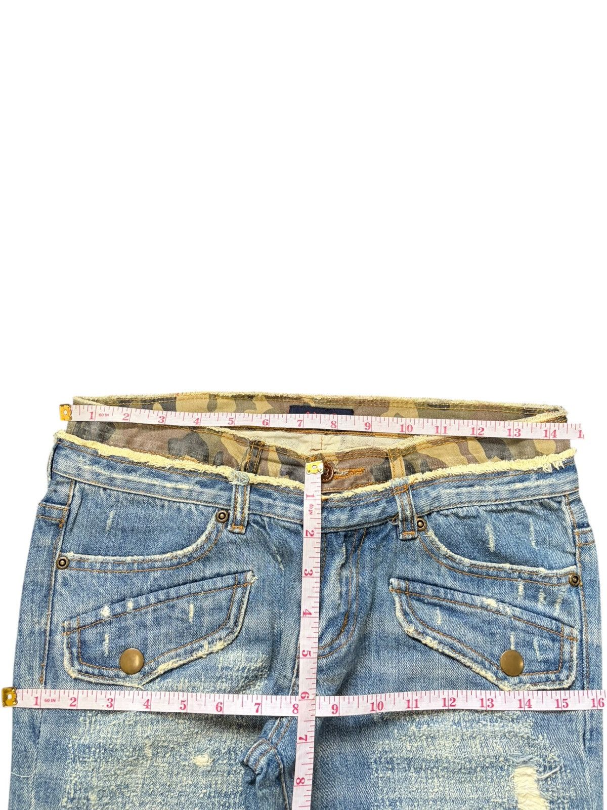 Hysteric Glamour Vintage Japanese Brand Double Waist Low Rise Flare Jeans Size 29" - 6 Thumbnail