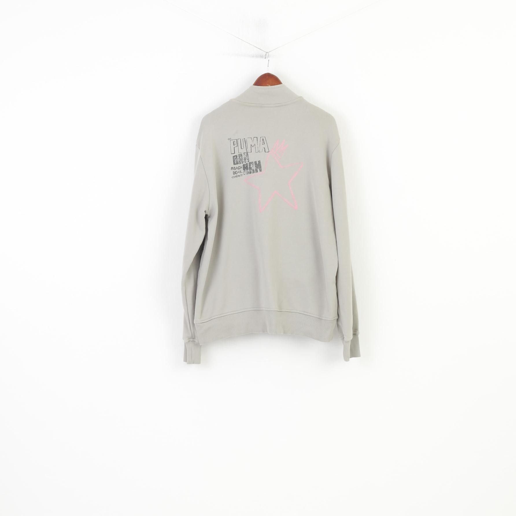 Puma Puma Women XL Sweatshirt Grey Full Zipper Cotton 10729 Size XL / US 12-14 / IT 48-50 - 9 Thumbnail