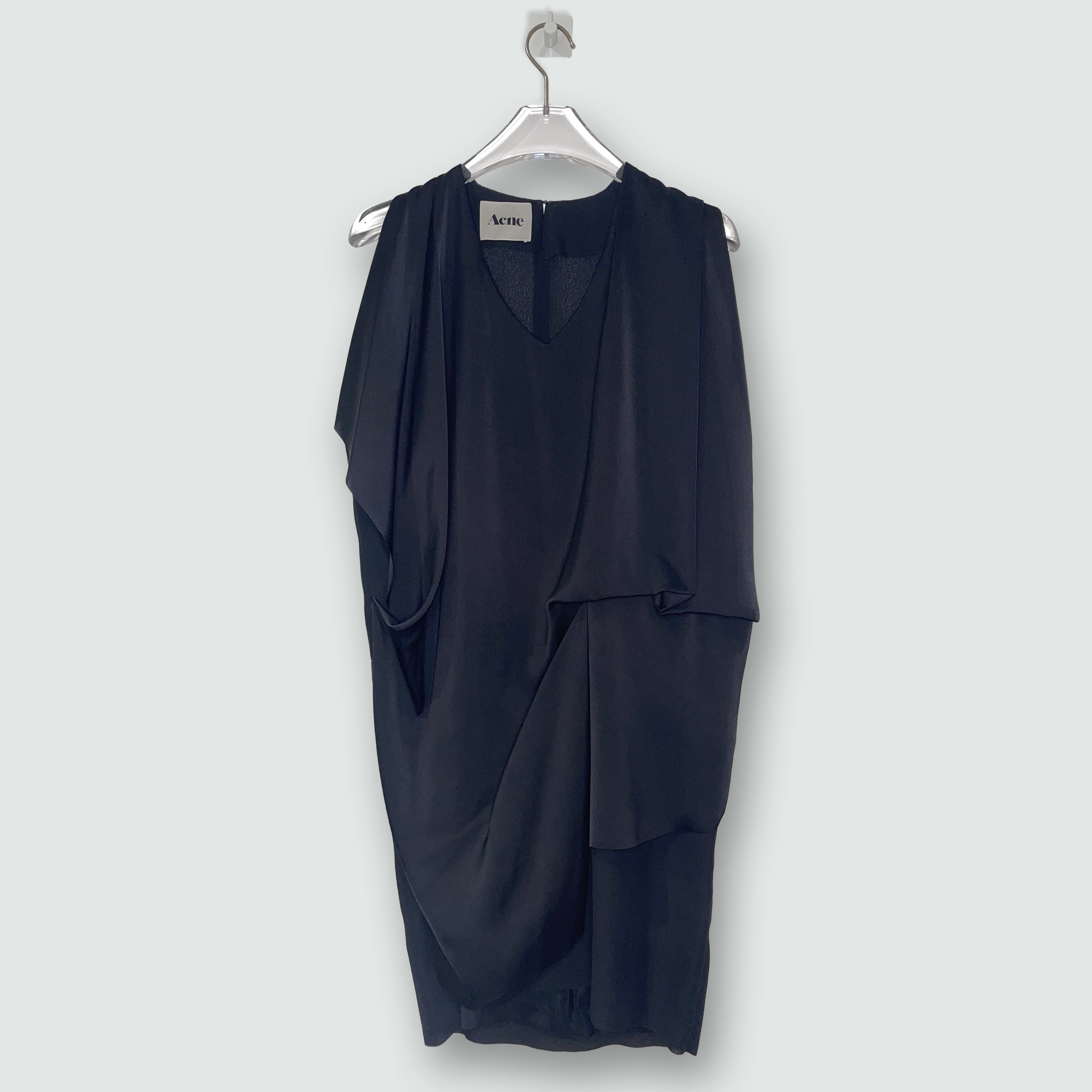 Acne Studios Black Draped Dress | Size 34 UK6 Xsmall Size XS / US 0-2 / IT 36-38 - 1 Thumbnail