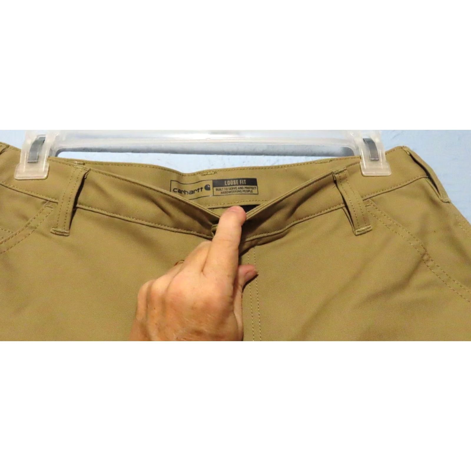 Carhartt Carhartt Women's 12 Rugged Flex Loose Fit Cargo Shorts Tan Size 34" / US 12 / IT 48 - 3 Thumbnail