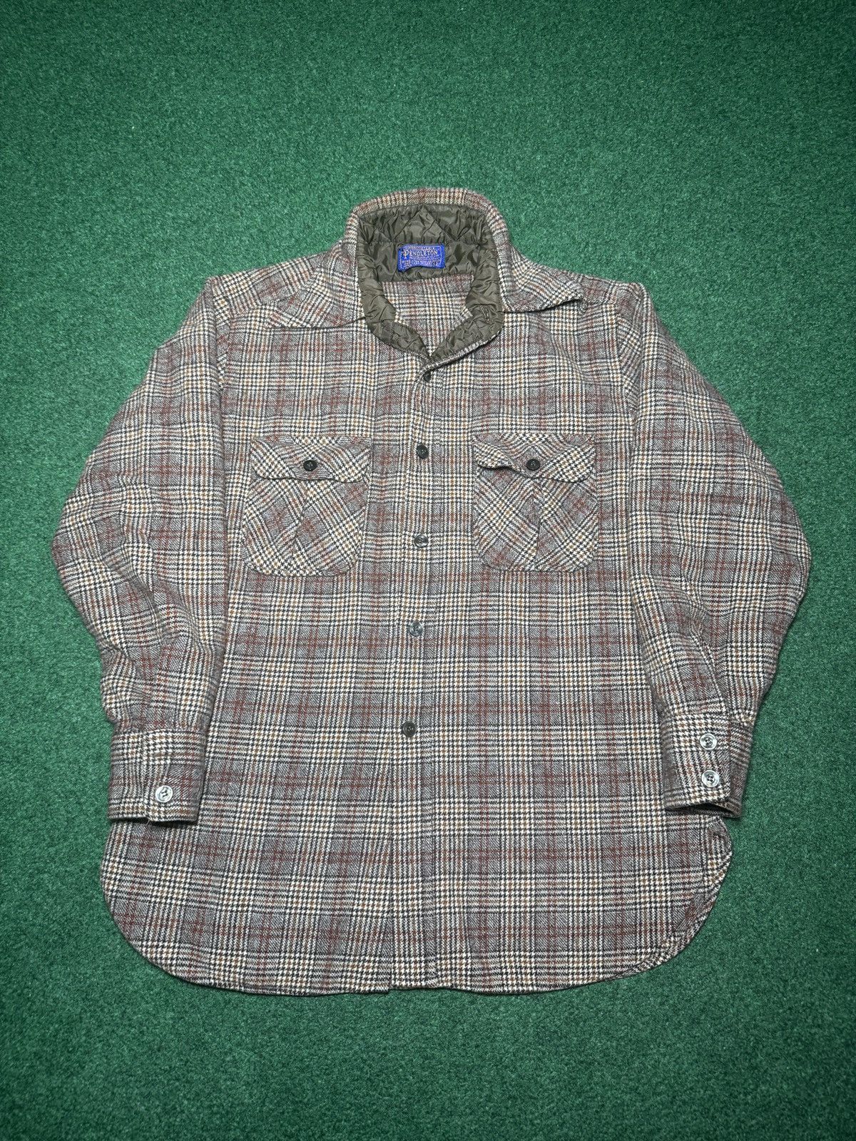 Pendleton Vintage 70s 80s Pendleton Wool Plaid Flannel Shirt Size US L / EU 52-54 / 3 - 1 Thumbnail