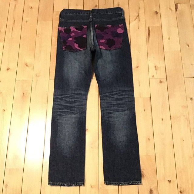 Bape BAPE TYPE5 denim pants purple camo a bathing ape ★size S Size US 30 / EU 46 - 2 Thumbnail