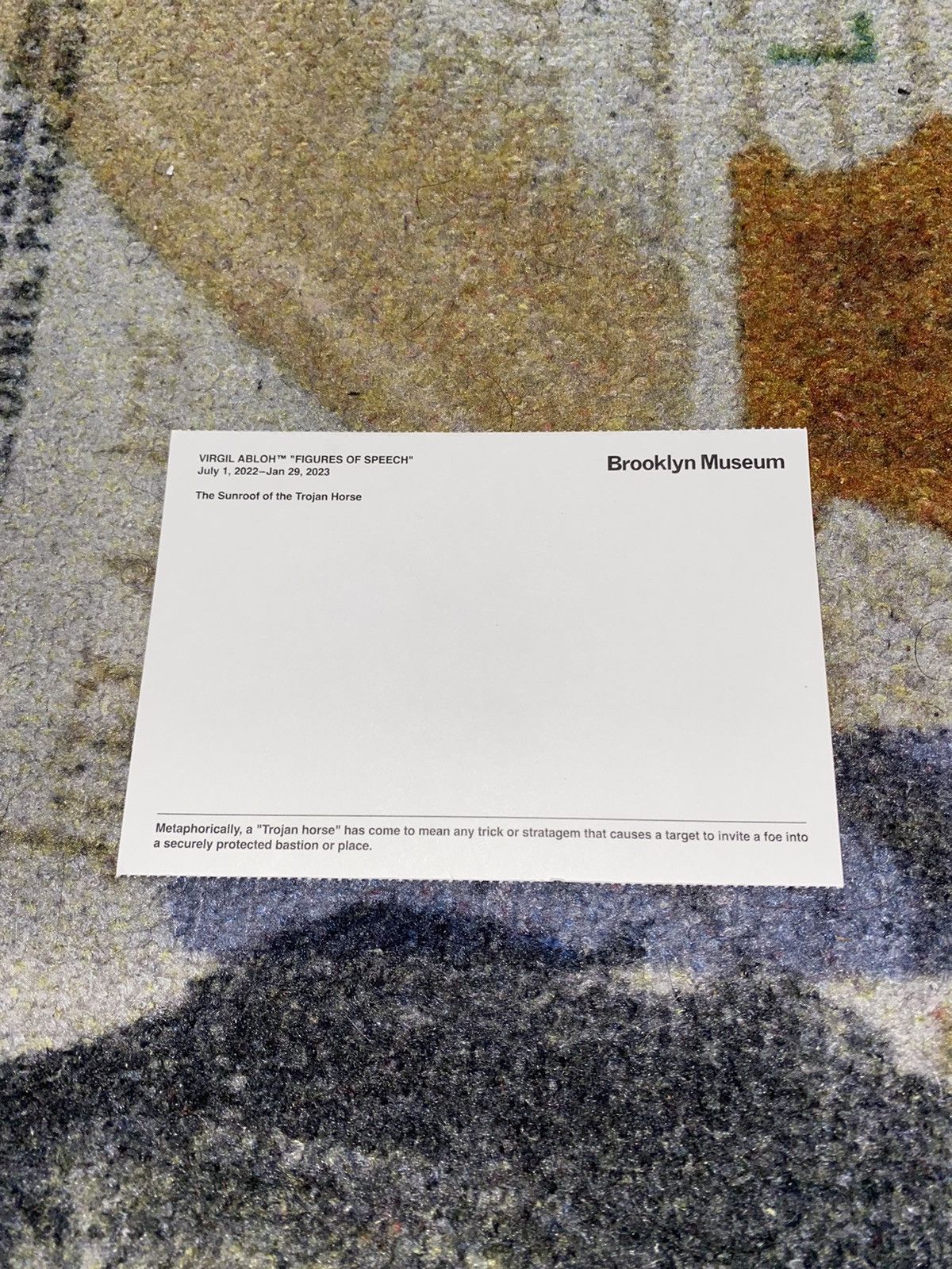 Virgil Abloh VIRGIL ABLOH BROOKLYN MUSEUM POSTCARD Size ONE SIZE - 2 Thumbnail