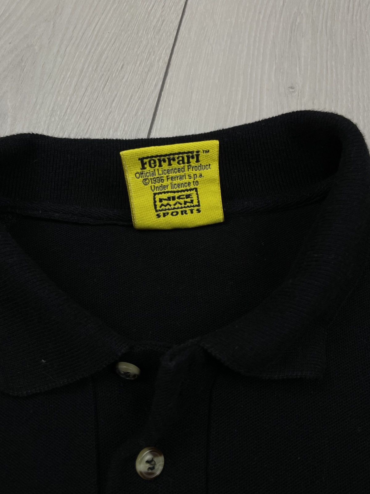 Ferrari Ferrari 1996 Vintage Men’s Black Polo Size L - XL Size US L / EU 52-54 / 3 - 4 Thumbnail