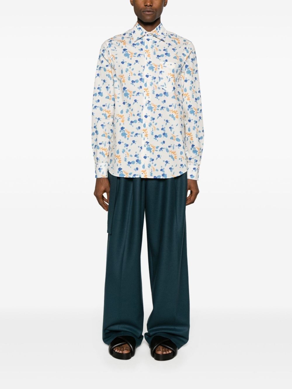 Marni oc11z0525 Dripping Paint-Splatter Shirt in Multicolor Size US S / EU 44-46 / 1 - 3 Thumbnail