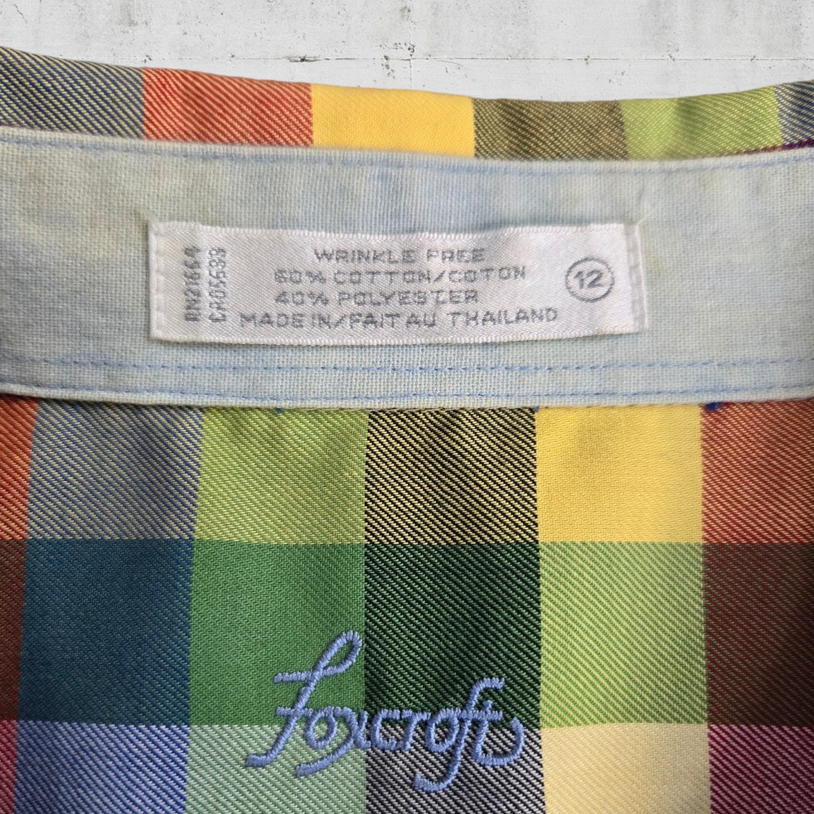 Vintage Vintage Rainbow Plaid Button Down Shirt Size 12 Size XL / US 12-14 / IT 48-50 - 3 Thumbnail