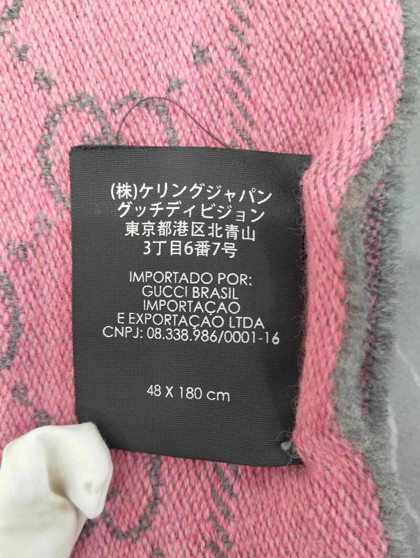 Gucci Gucci Gray Pink Wool Scarf Size ONE SIZE - 5 Thumbnail