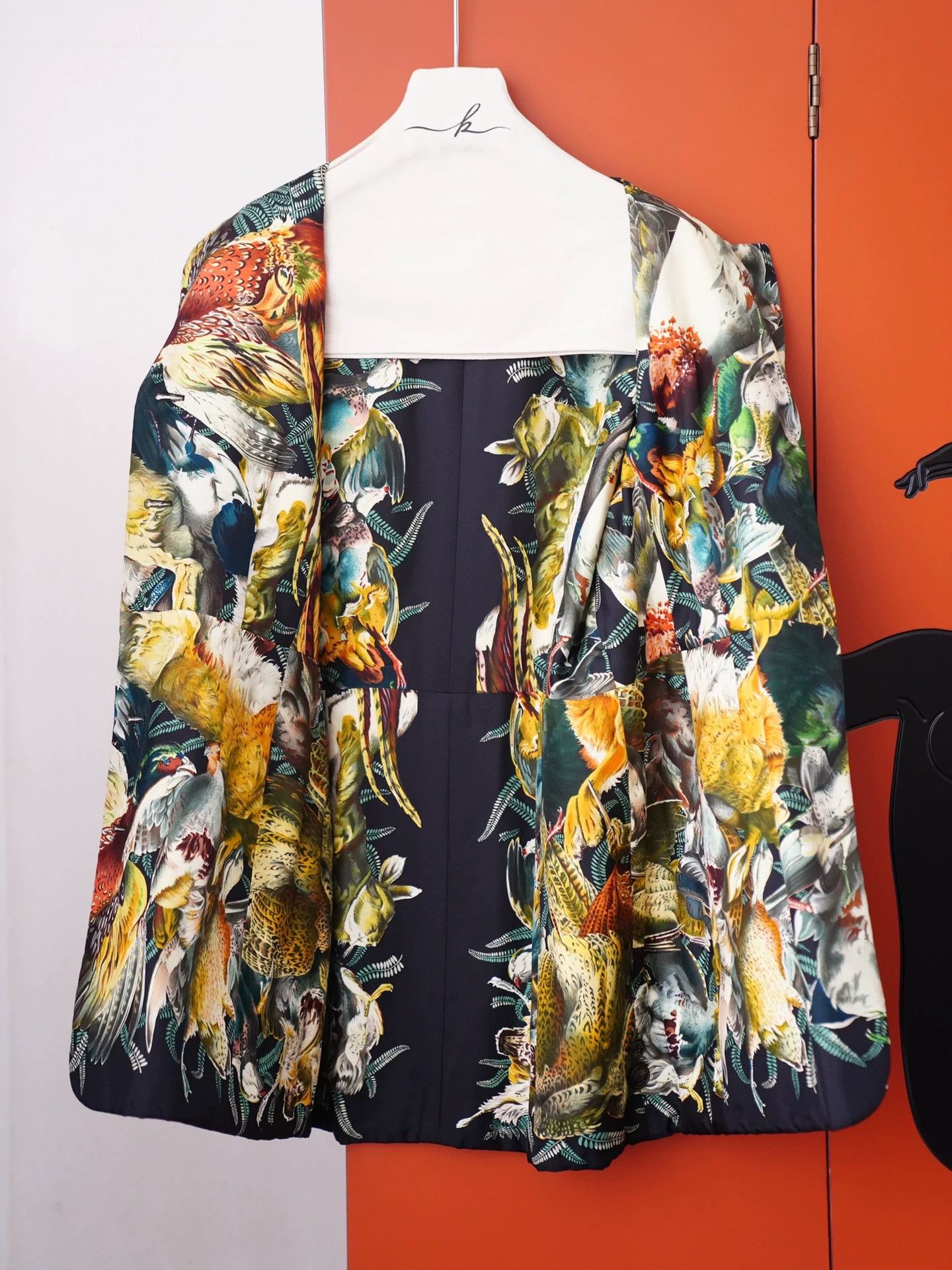 Hermes Hermes GIBIERS Silk-Printed Double-Faced Cotton Jacket Size L / US 10 / IT 46 - 3 Thumbnail