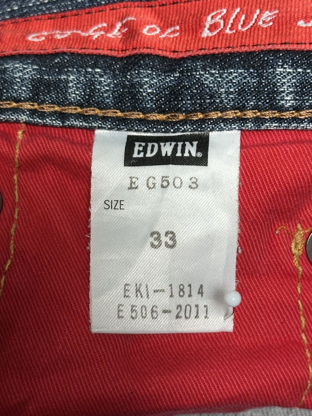 Edwin Edwin EDGE of BLUE JEANS Japan Straight Leg with Faded Wash Size US 35 - 13 Thumbnail