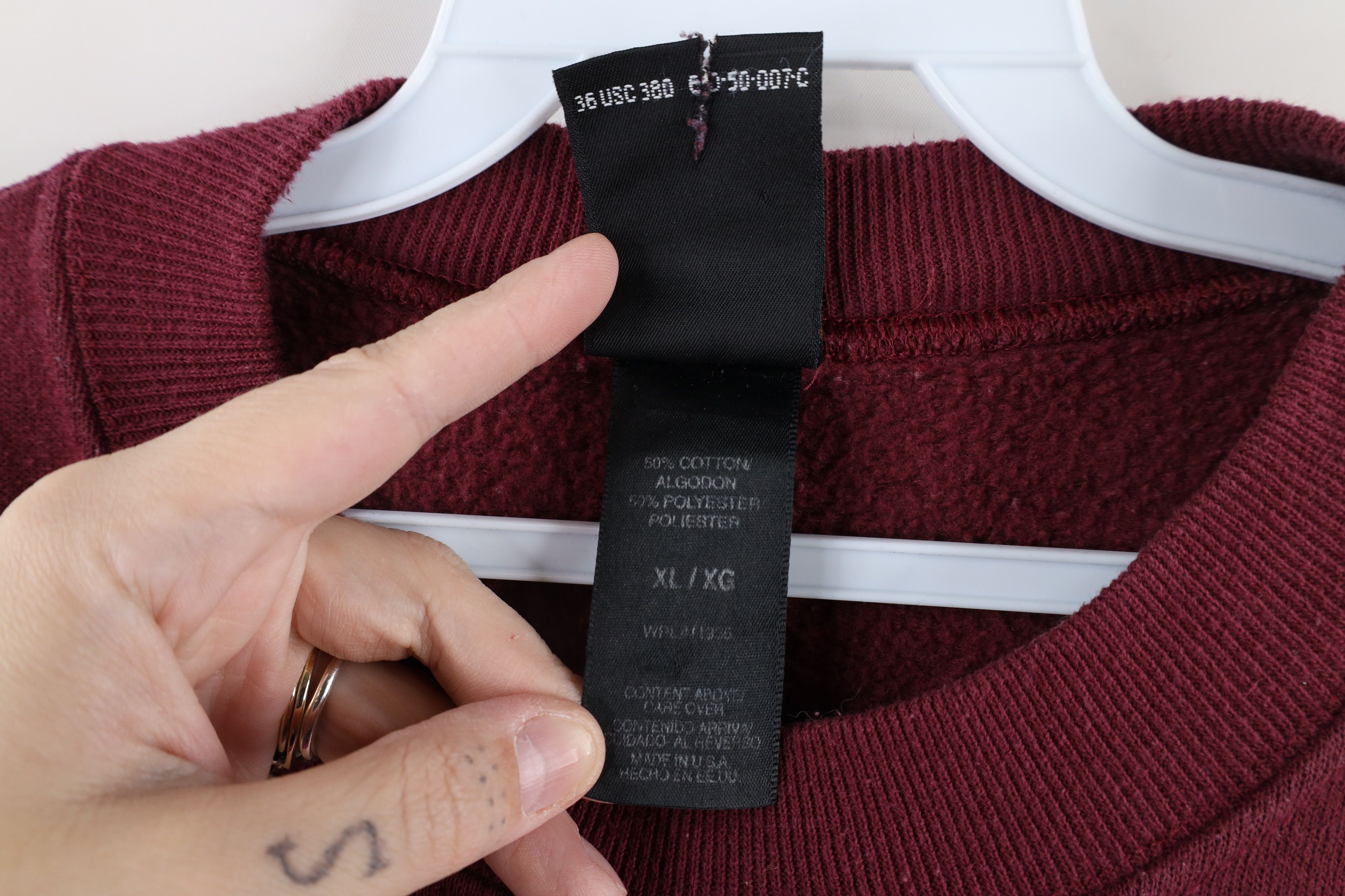 Vintage Vintage 90s USA Olympics Crewneck Sweatshirt Burgundy USA Size US XL / EU 56 / 4 - 7 Thumbnail